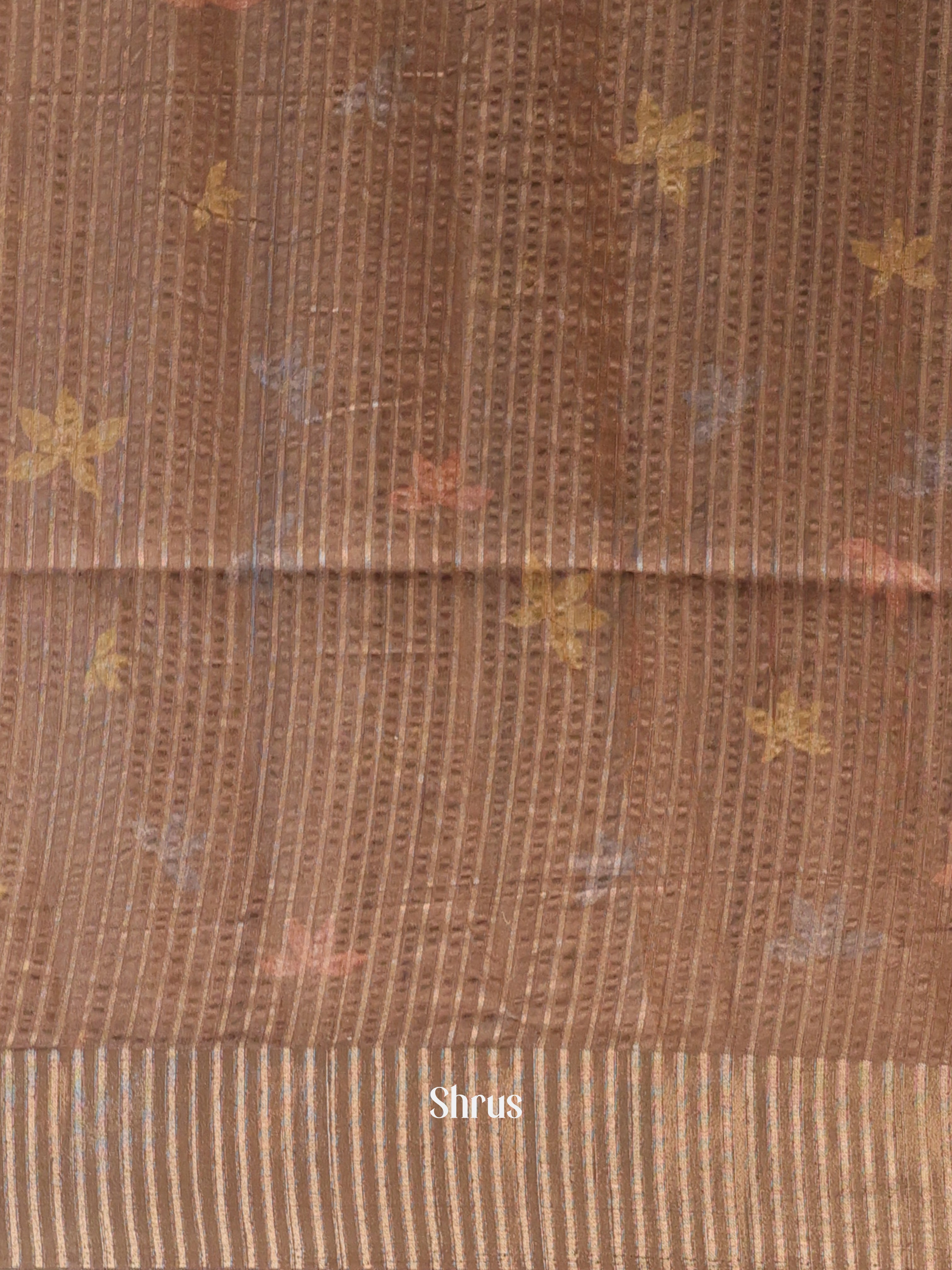Brown - Moonga Saree - Shop on Shrus.com