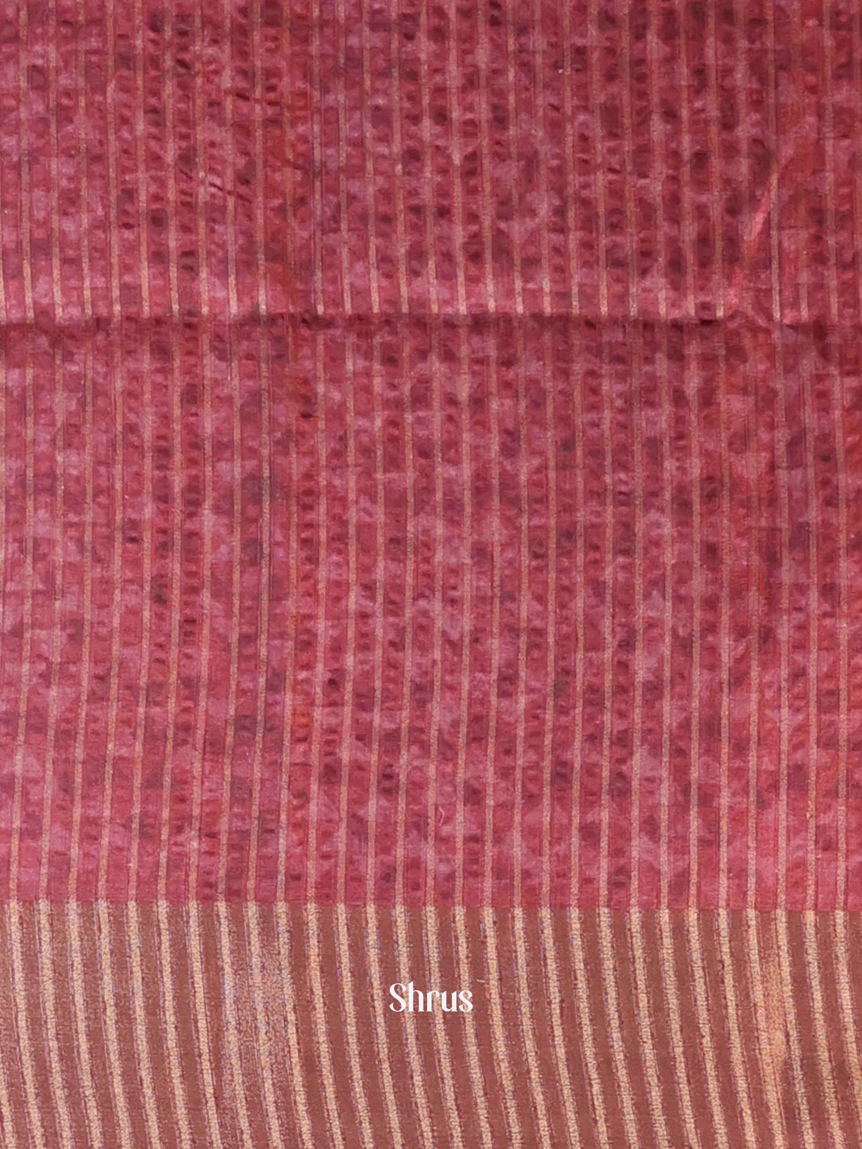 Maroon - Moonga Saree - Shop on Shrus.com