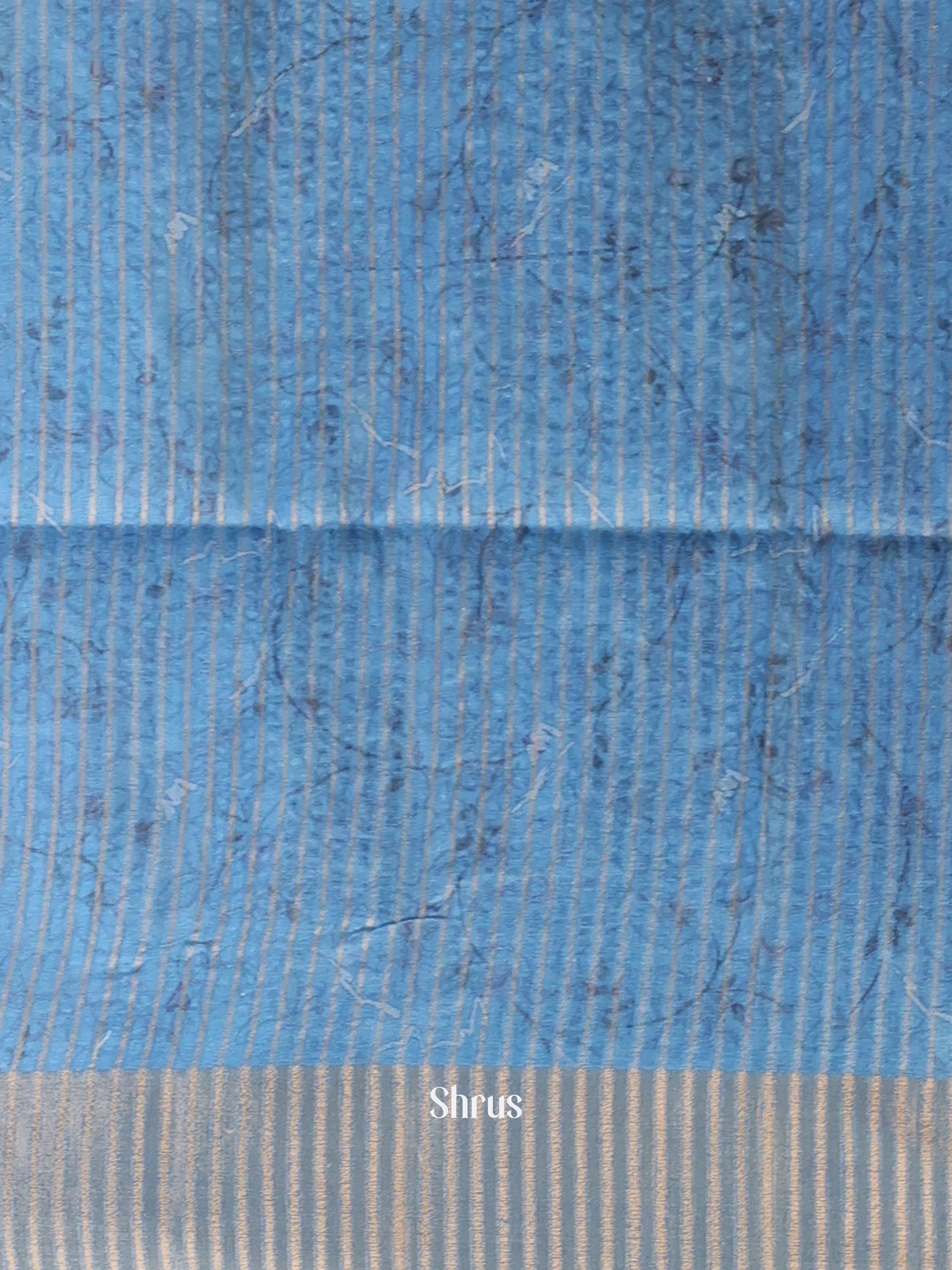 Blue - Moonga Saree - Shop on Shrus.com