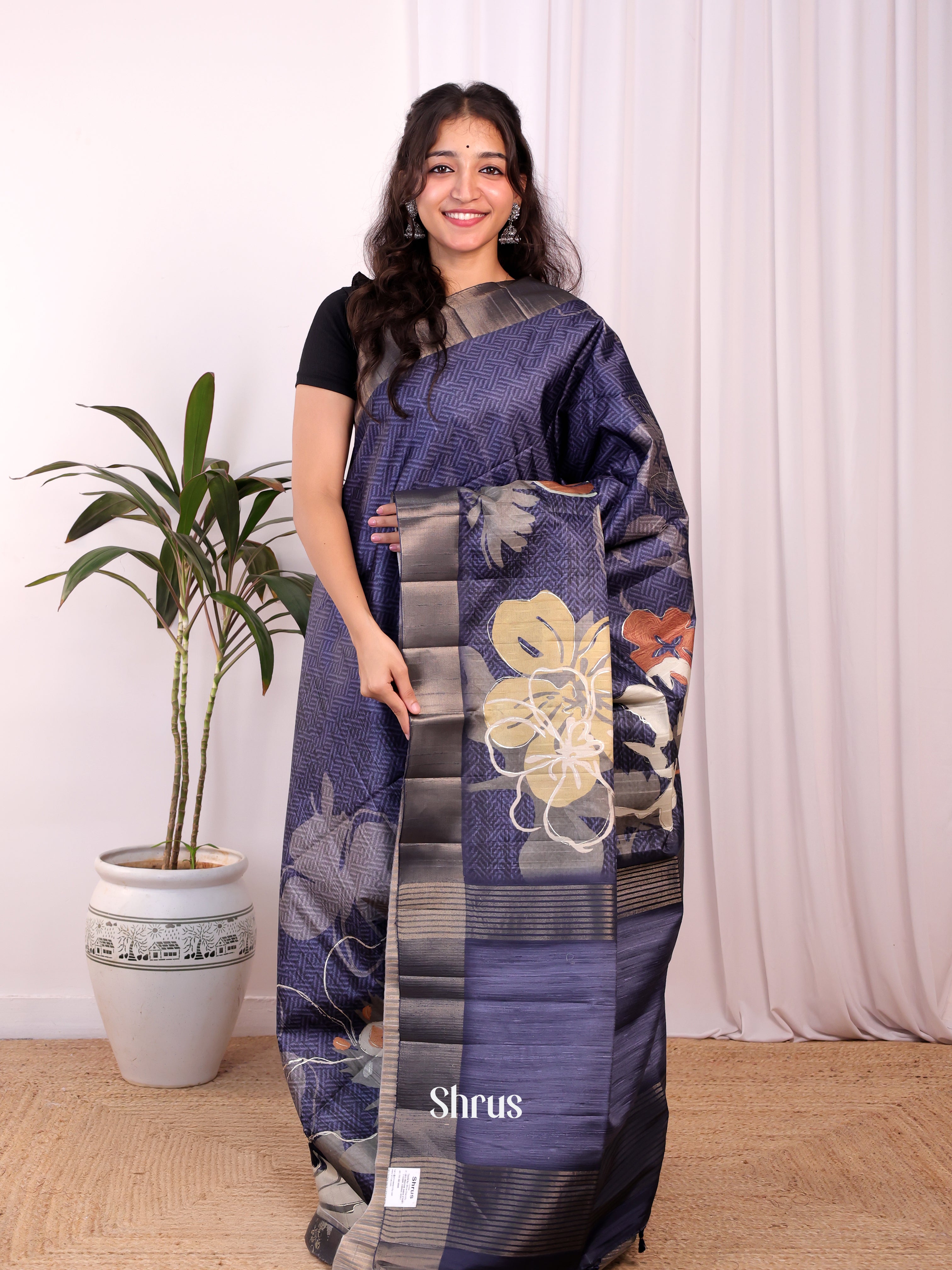 Violet - Moonga Saree - Shop on Shrus.com