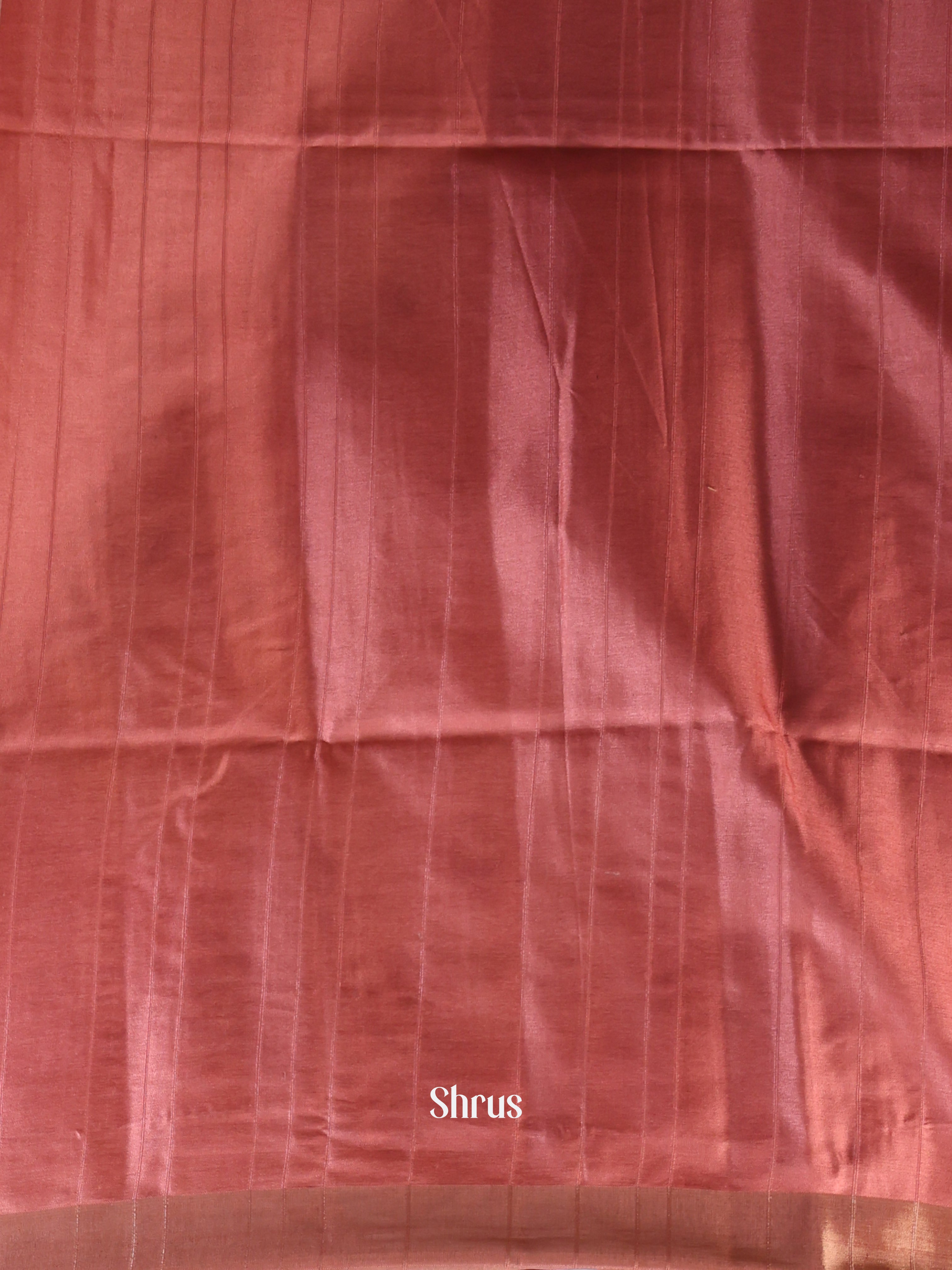 Dusty Pink - Semi Tussar Saree - Shop on Shrus.com