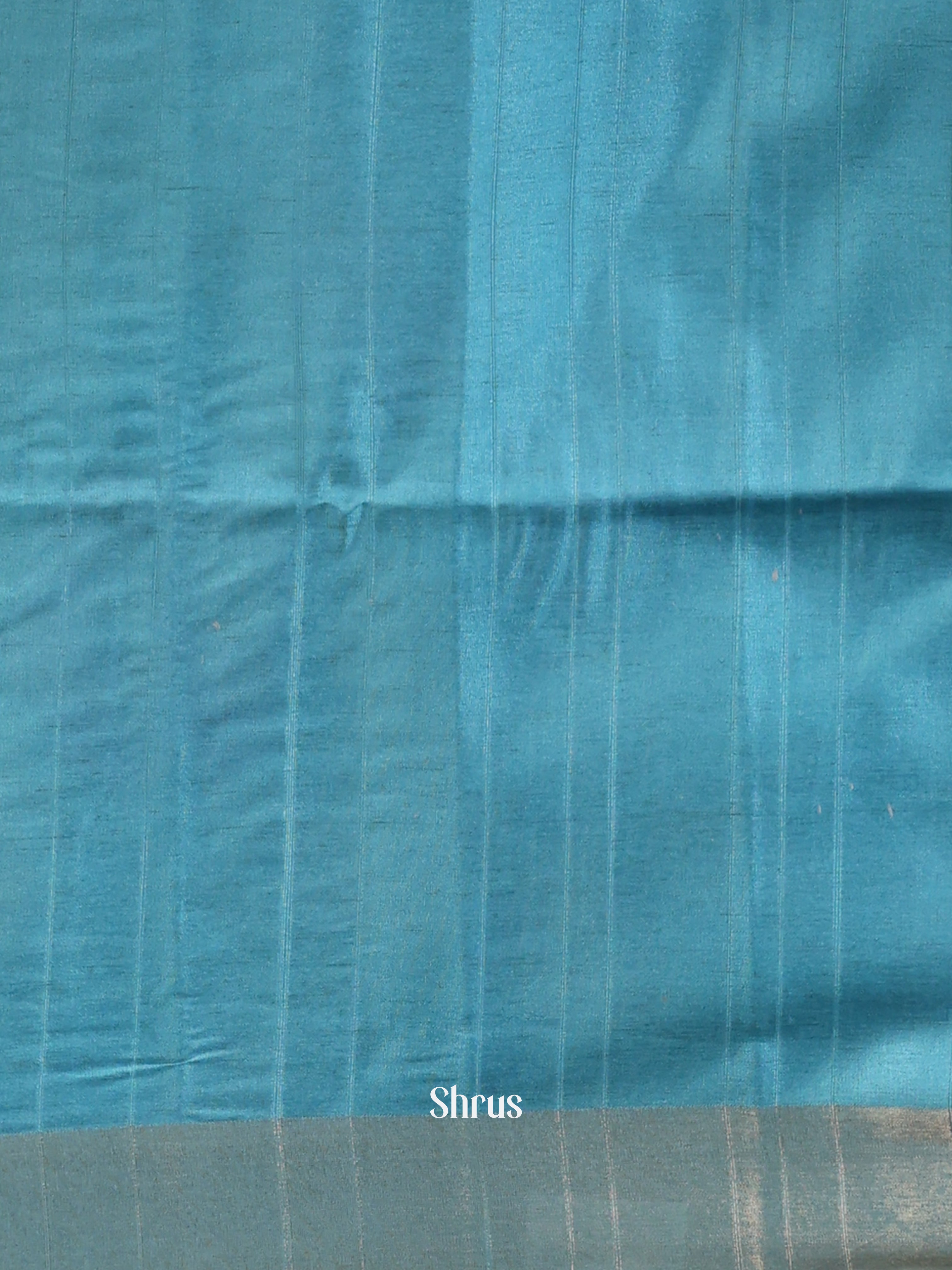 Blue - Semi Tussar Saree - Shop on Shrus.com