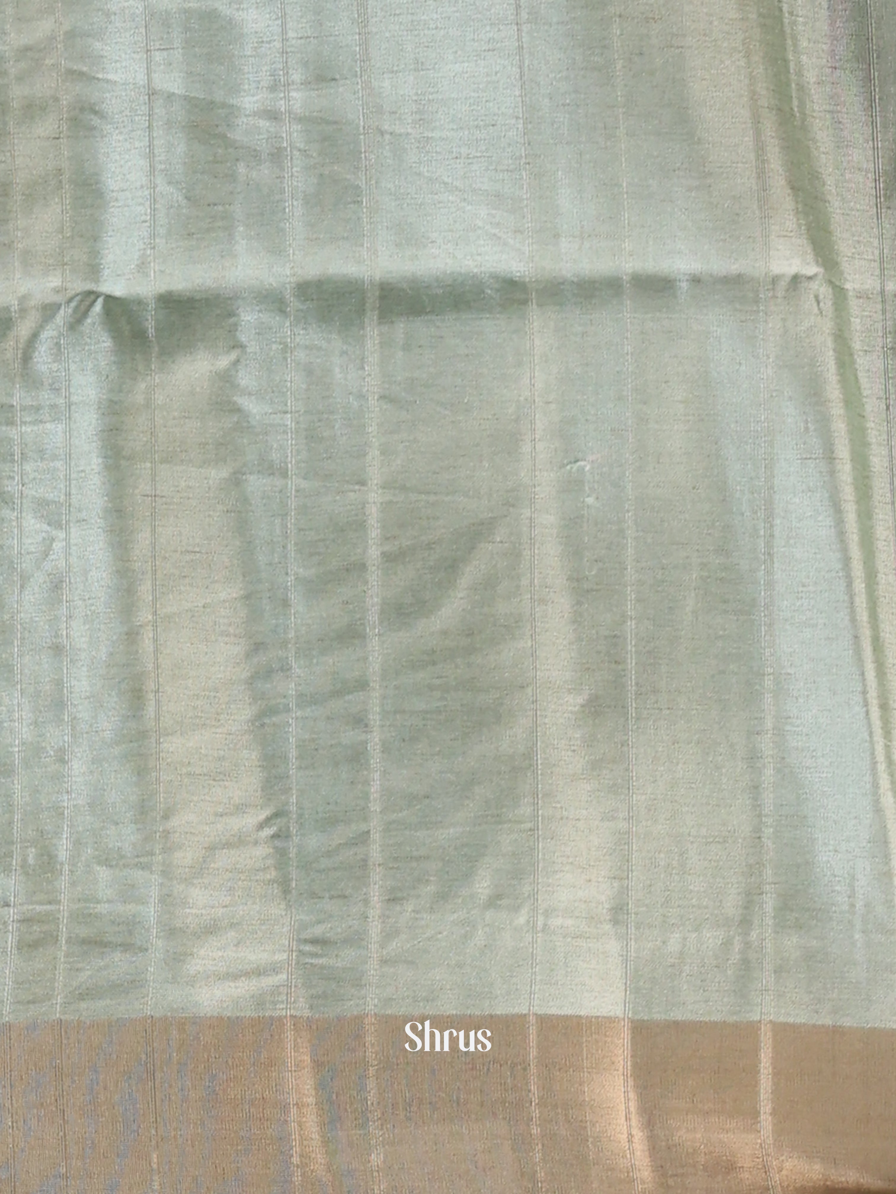 Grey & Blue- Semi Tussar Saree - Shop on Shrus.com