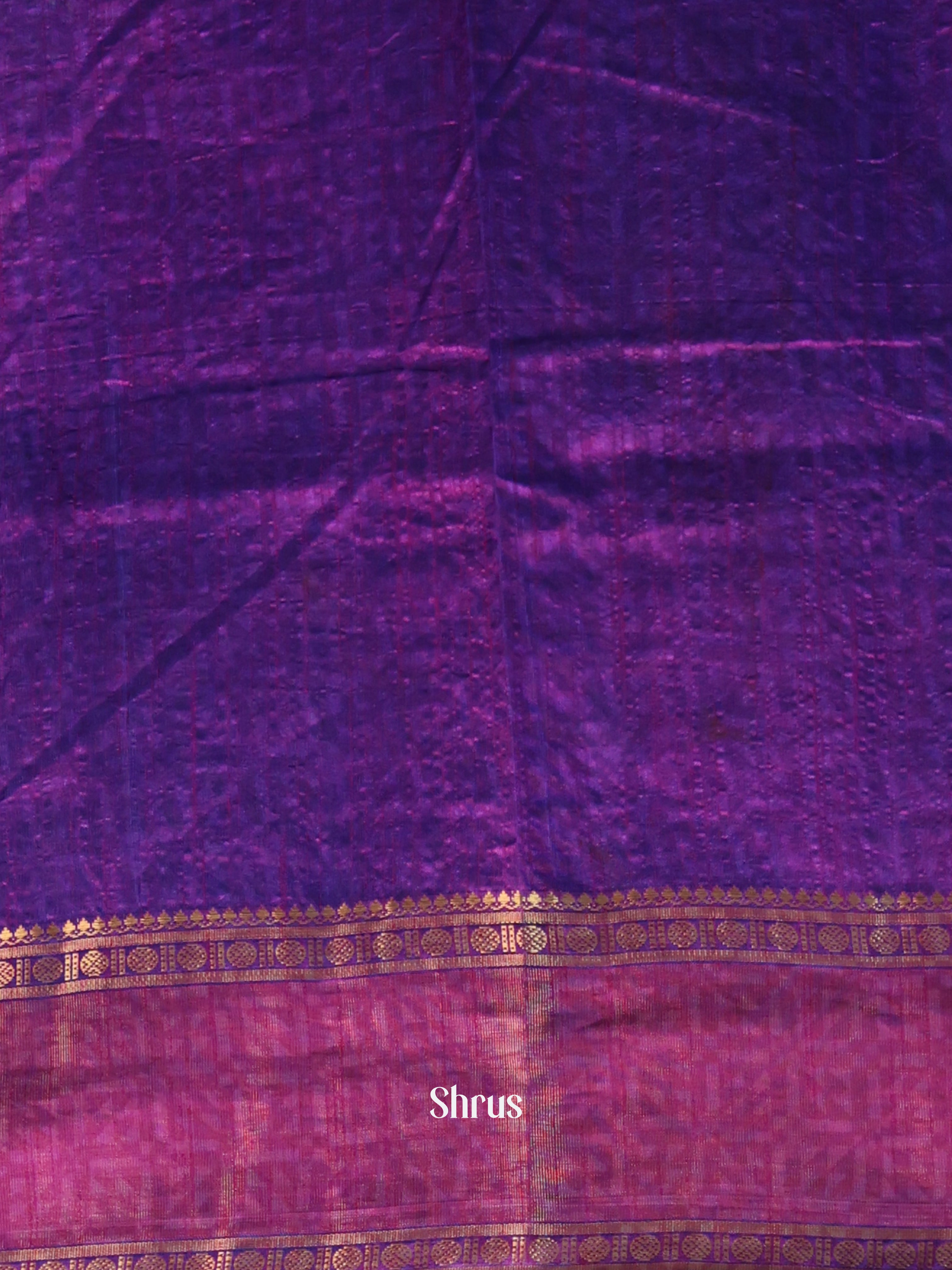 Blue & Purple- Semi Patola Saree - Shop on Shrus.com