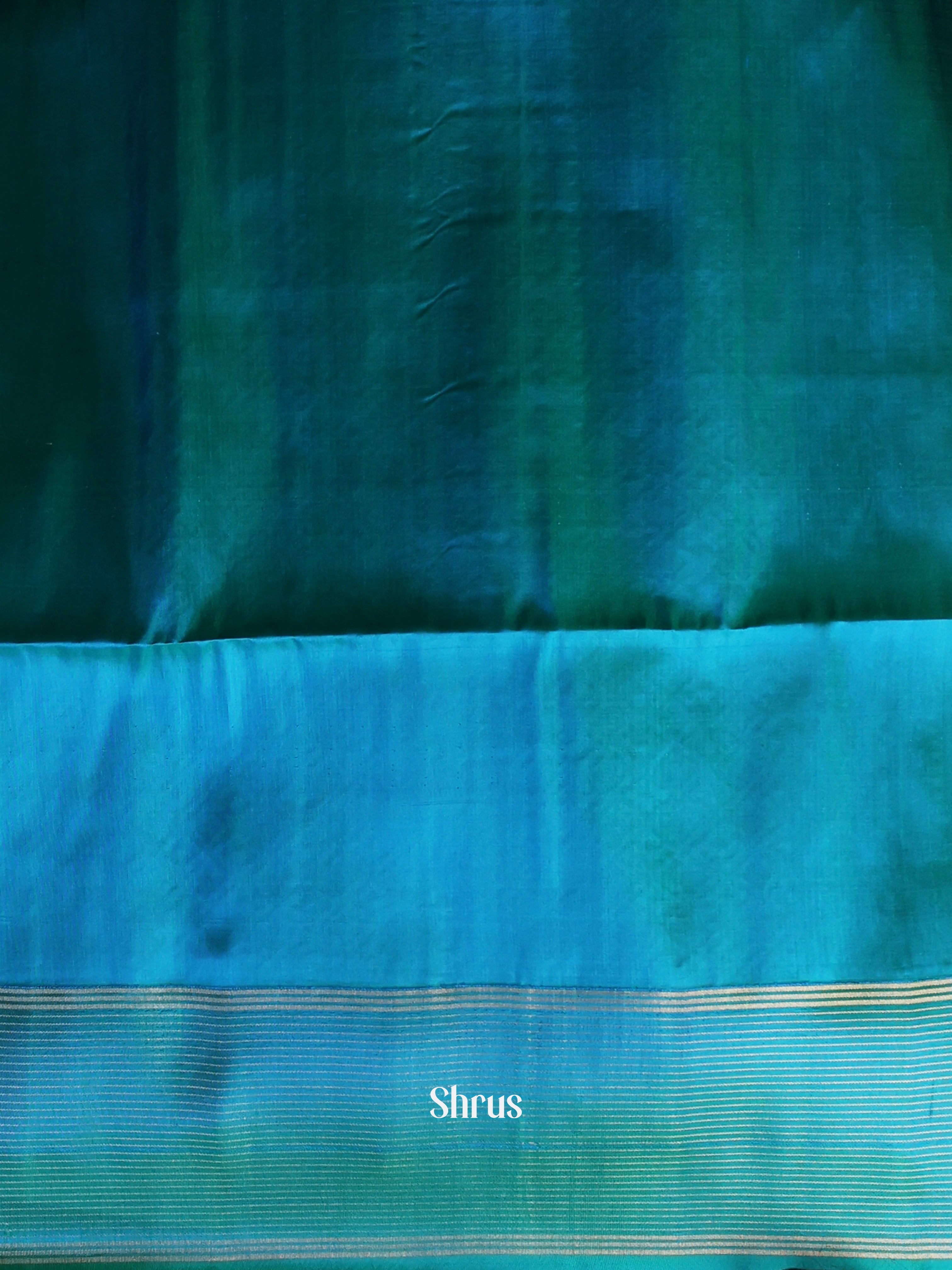 Purple & Blue- Soft Silk Saree - Shop on Shrus.com
