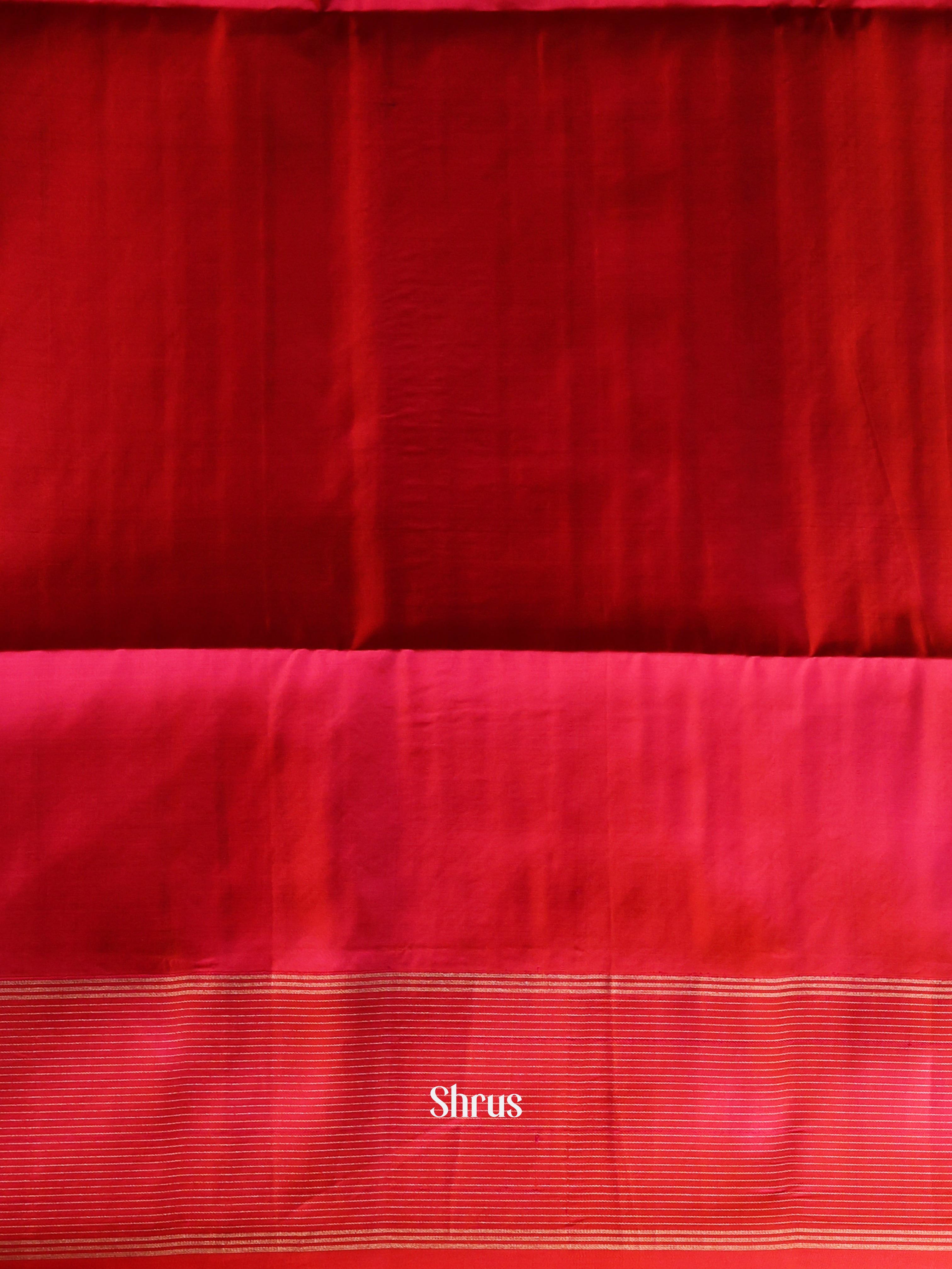 Violet & Red- Soft Silk Saree - Shop on Shrus.com