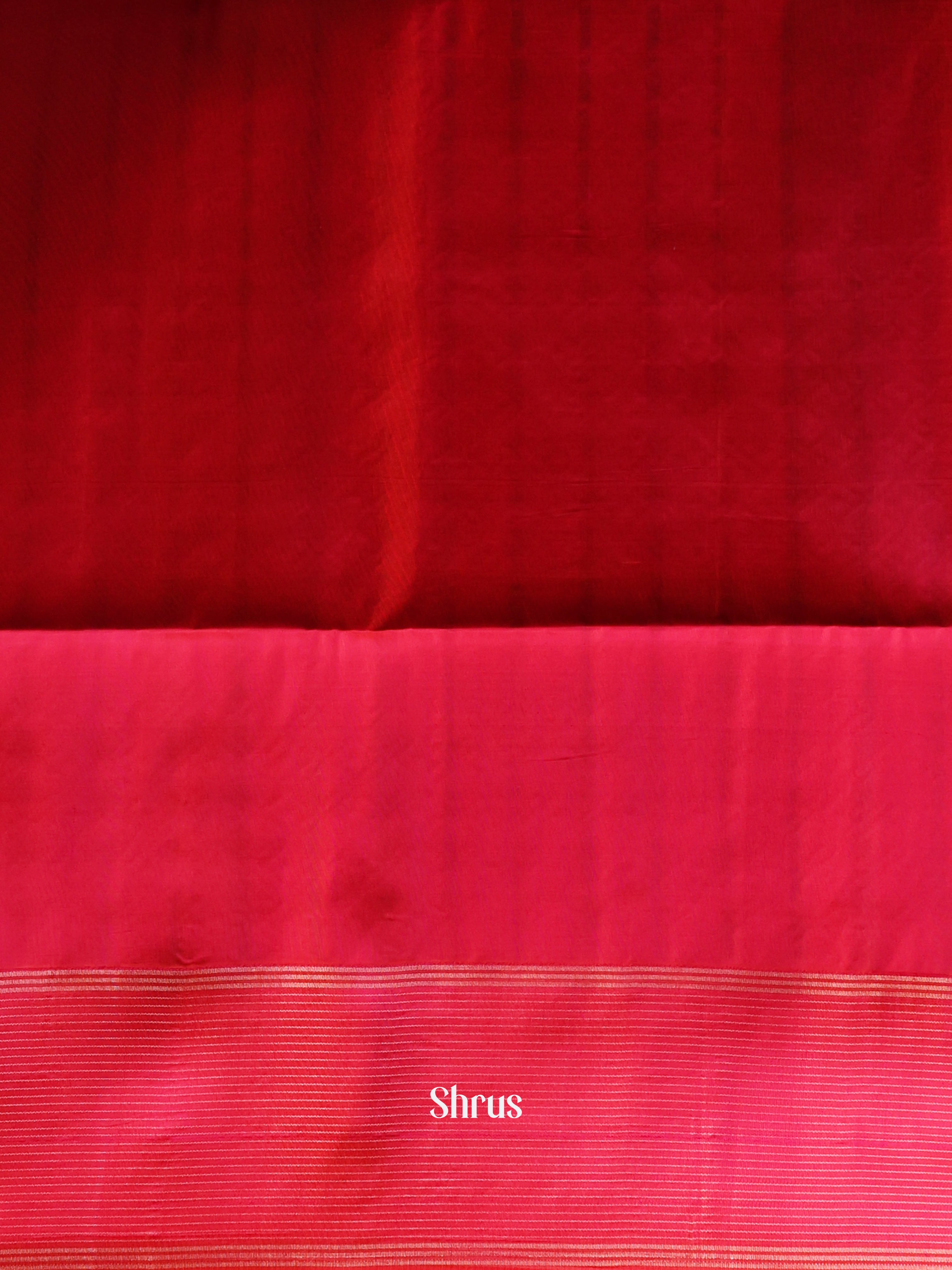 Green & Red - Soft Silk Saree - Shop on Shrus.com