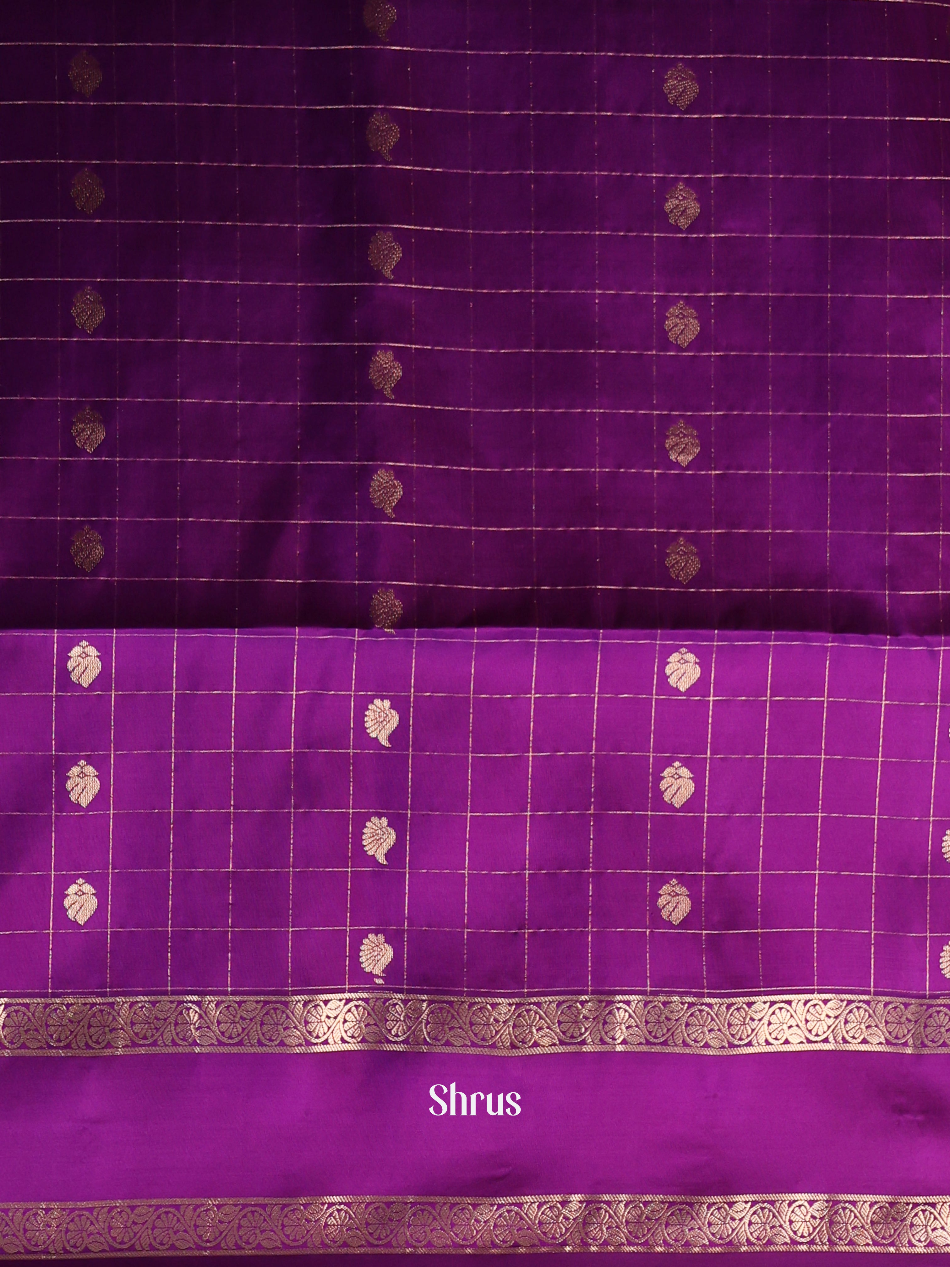 Lavender & Purple - Soft Silk Saree - Shop on Shrus.com