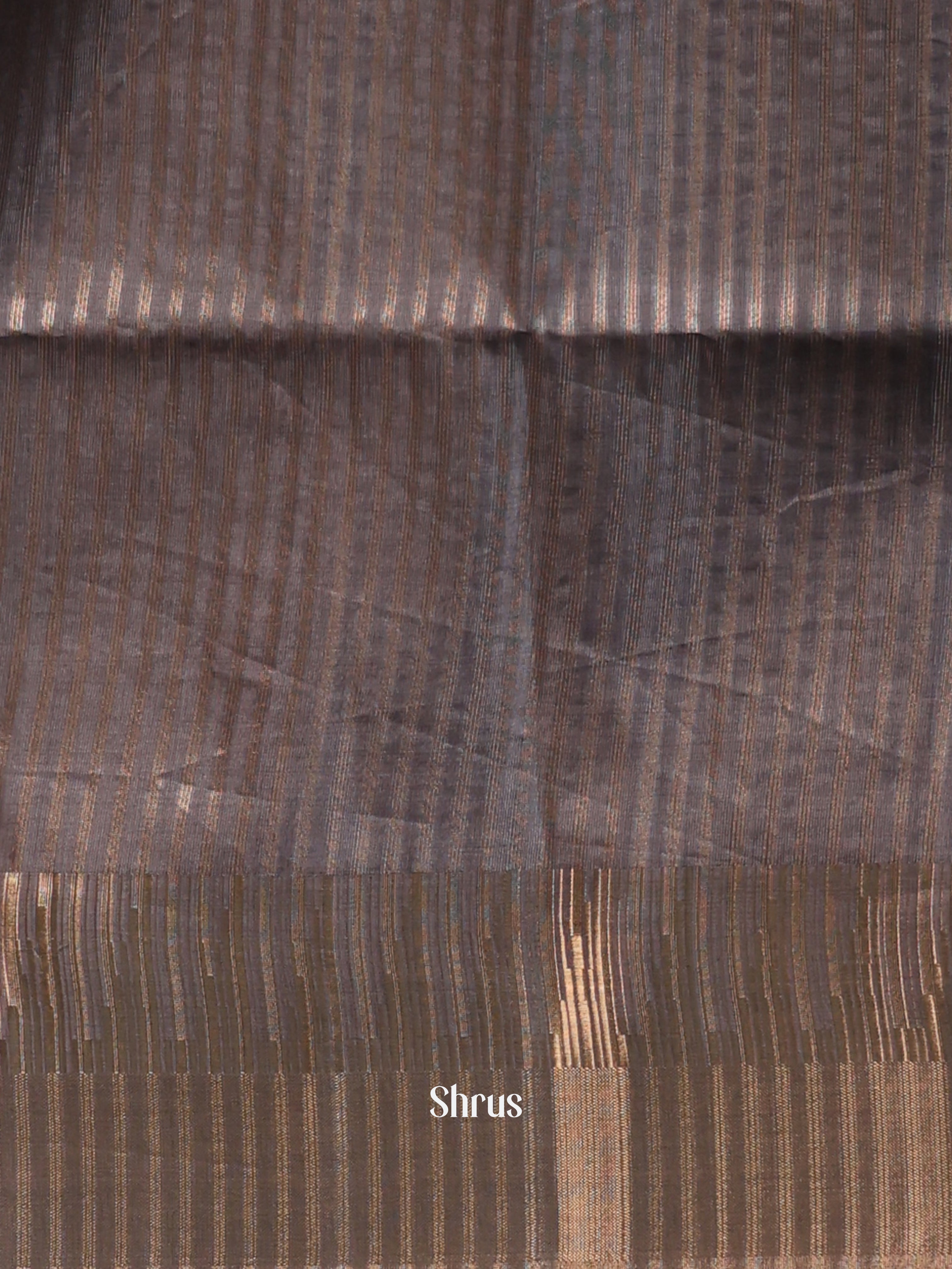 Grey - Semi Tussar Saree - Shop on Shrus.com