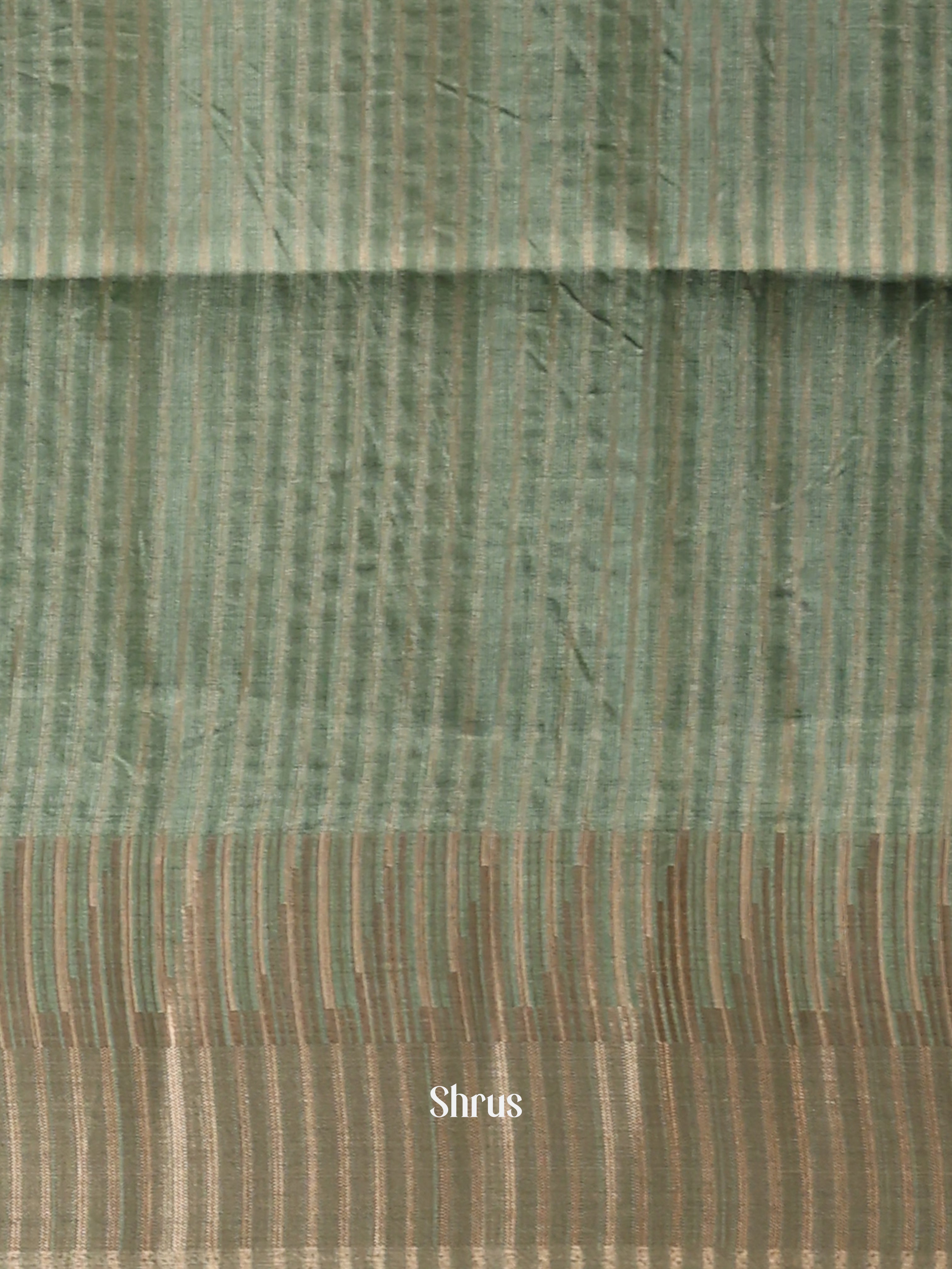 Green - Semi Tussar Saree - Shop on Shrus.com