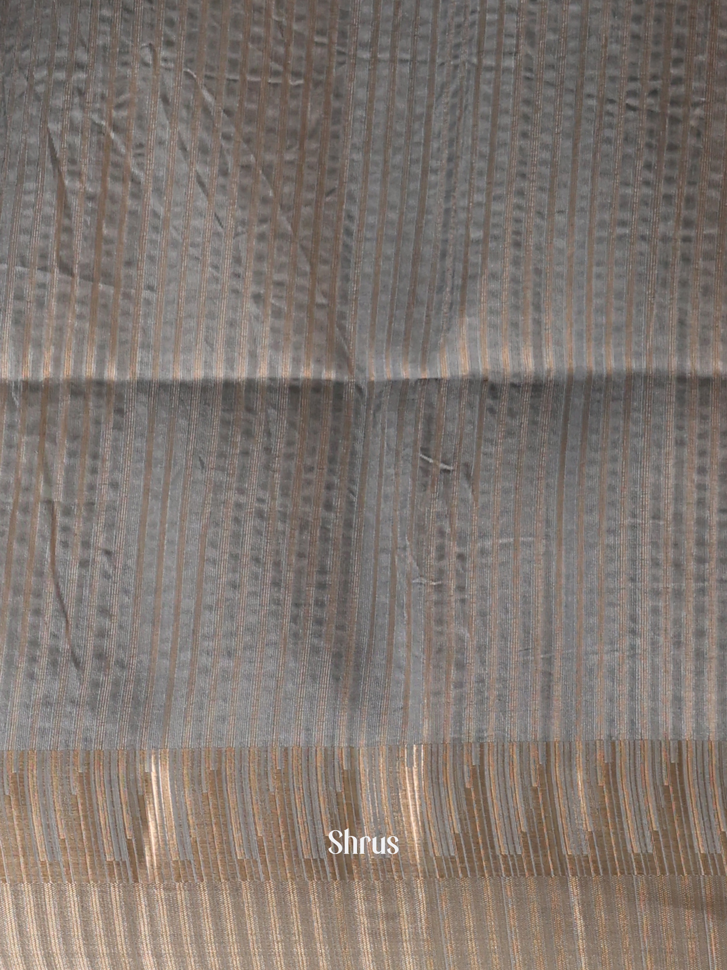Grey - Semi Tussar Saree - Shop on Shrus.com