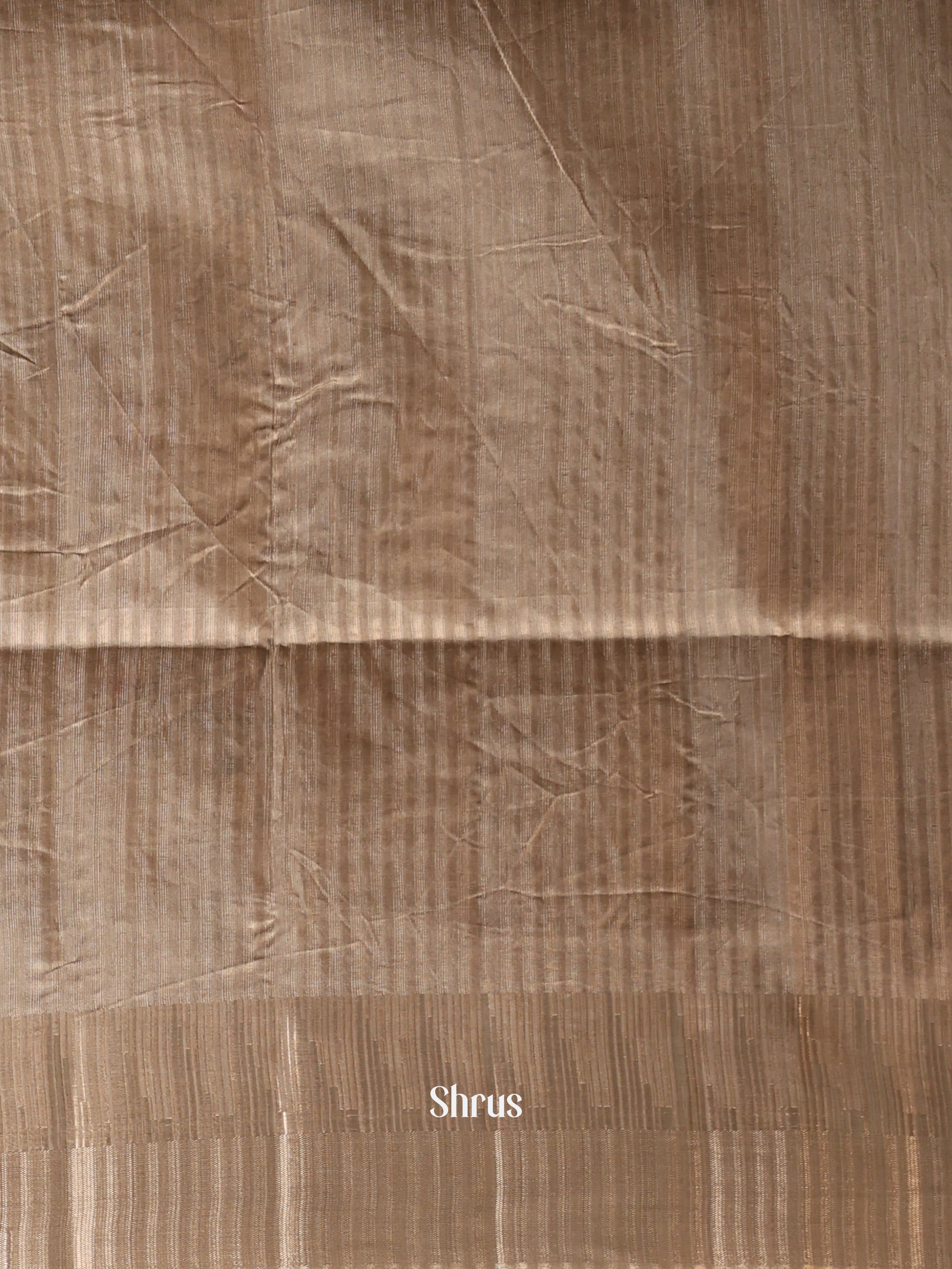 Grey - Semi Tussar Saree - Shop on Shrus.com