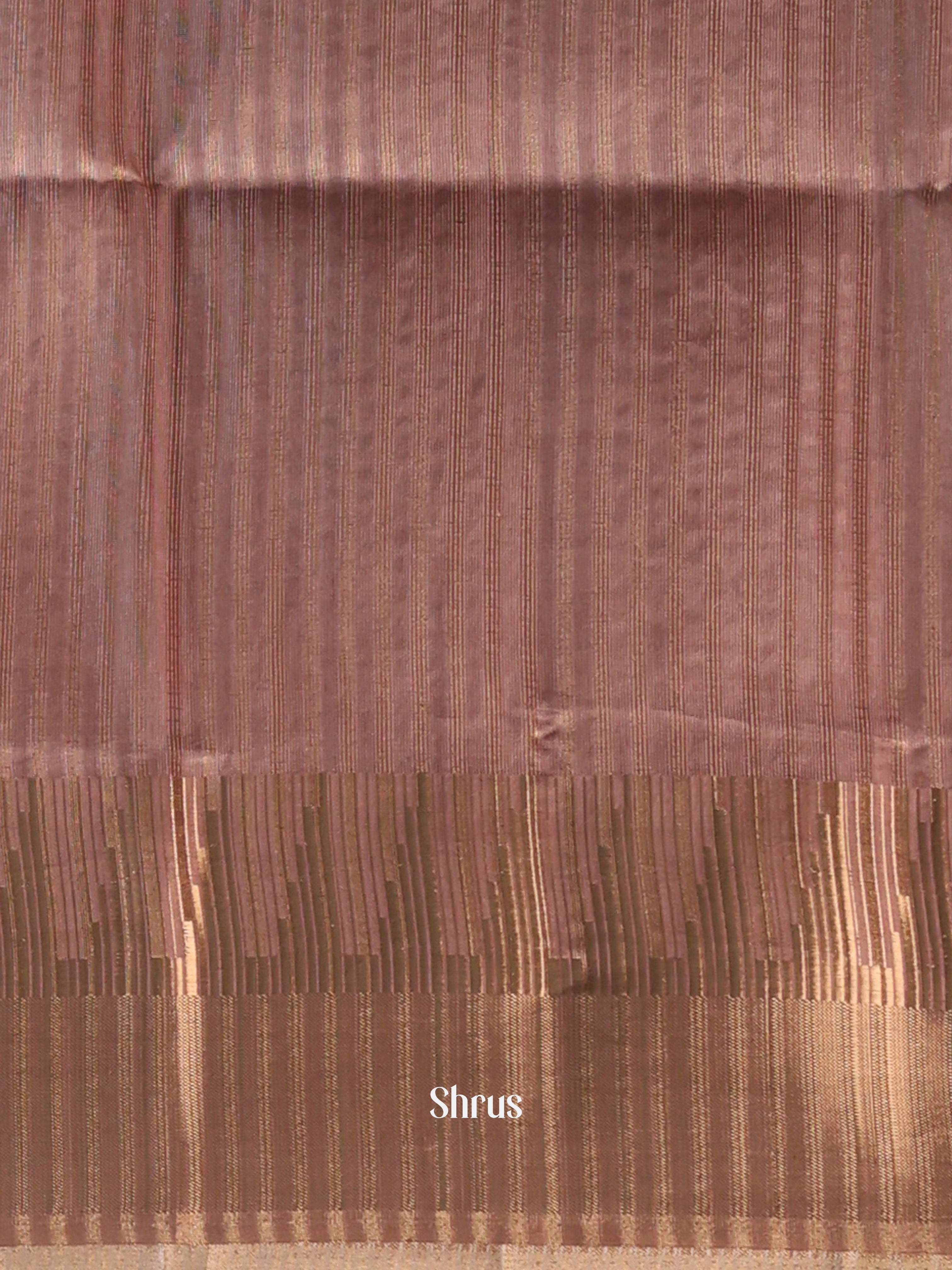 Dusty Brown - Semi Tussar Saree - Shop on Shrus.com