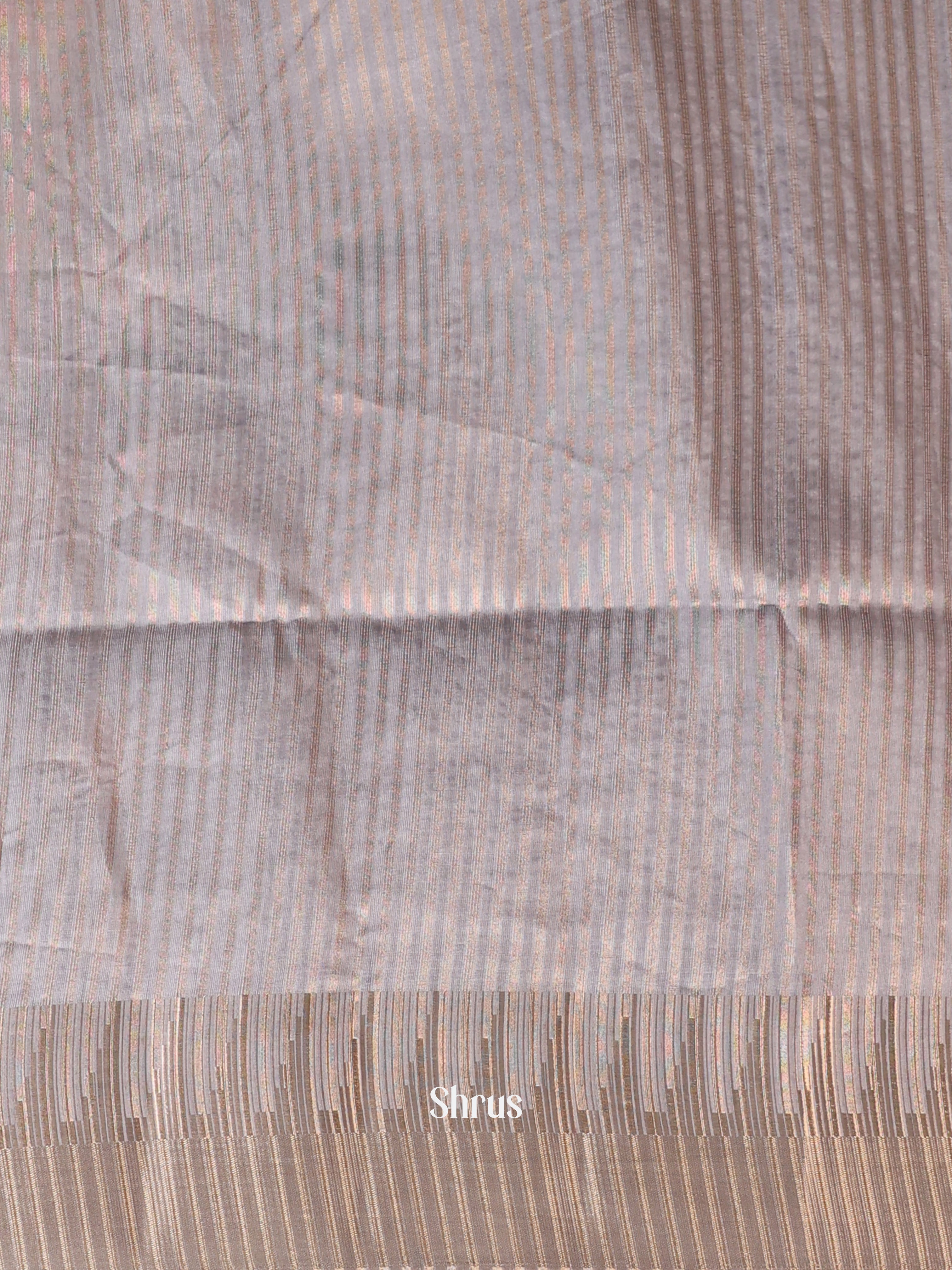 Grey - Semi Tussar Saree - Shop on Shrus.com