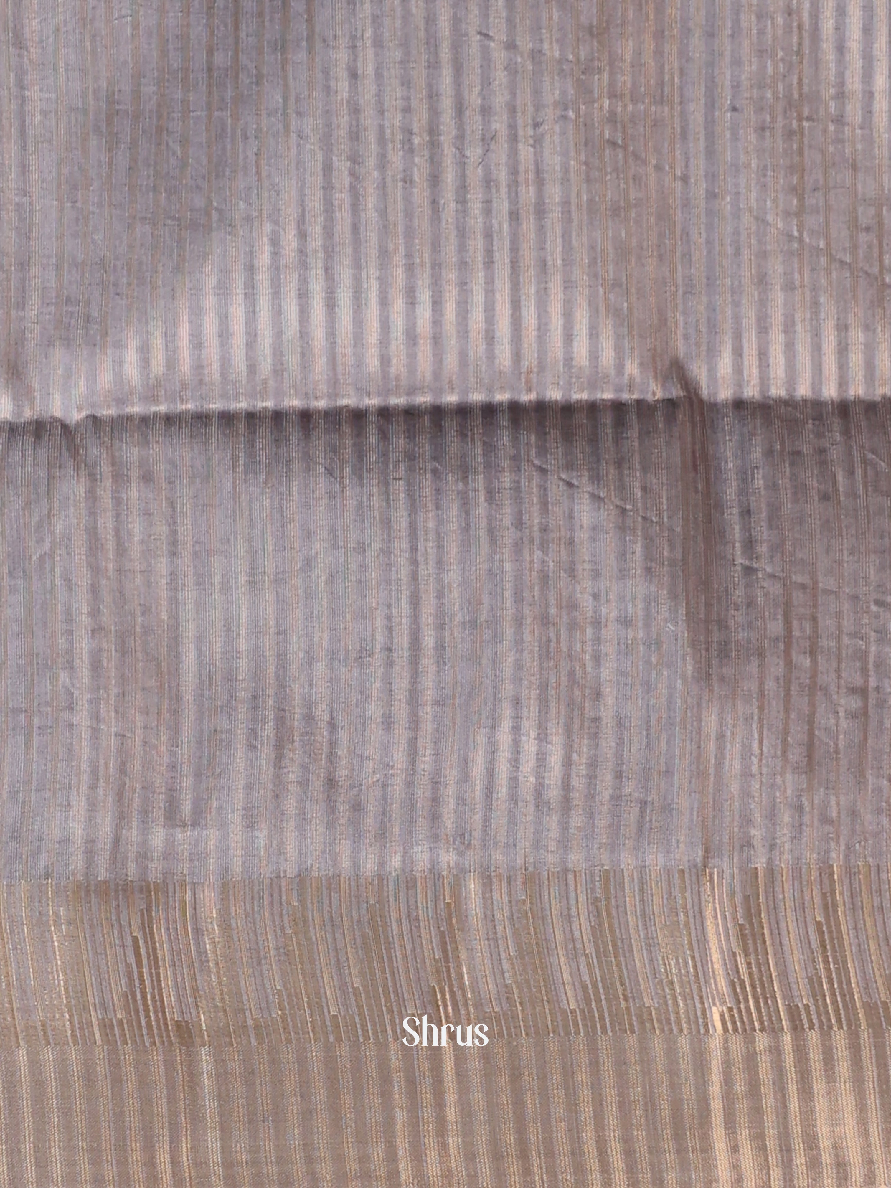 Grey - Semi Tussar Saree - Shop on Shrus.com