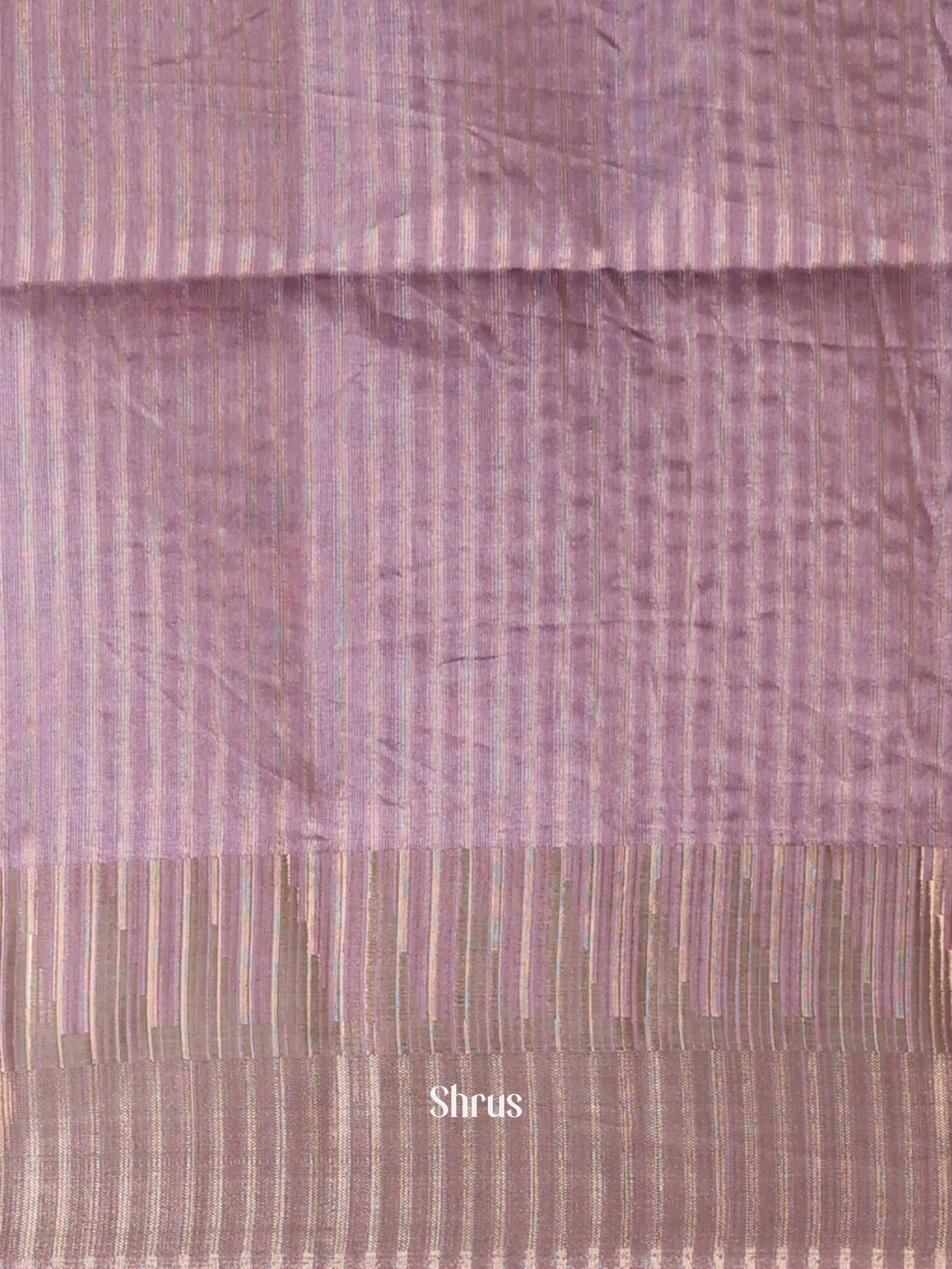 Purple - Semi Tussar Saree - Shop on Shrus.com