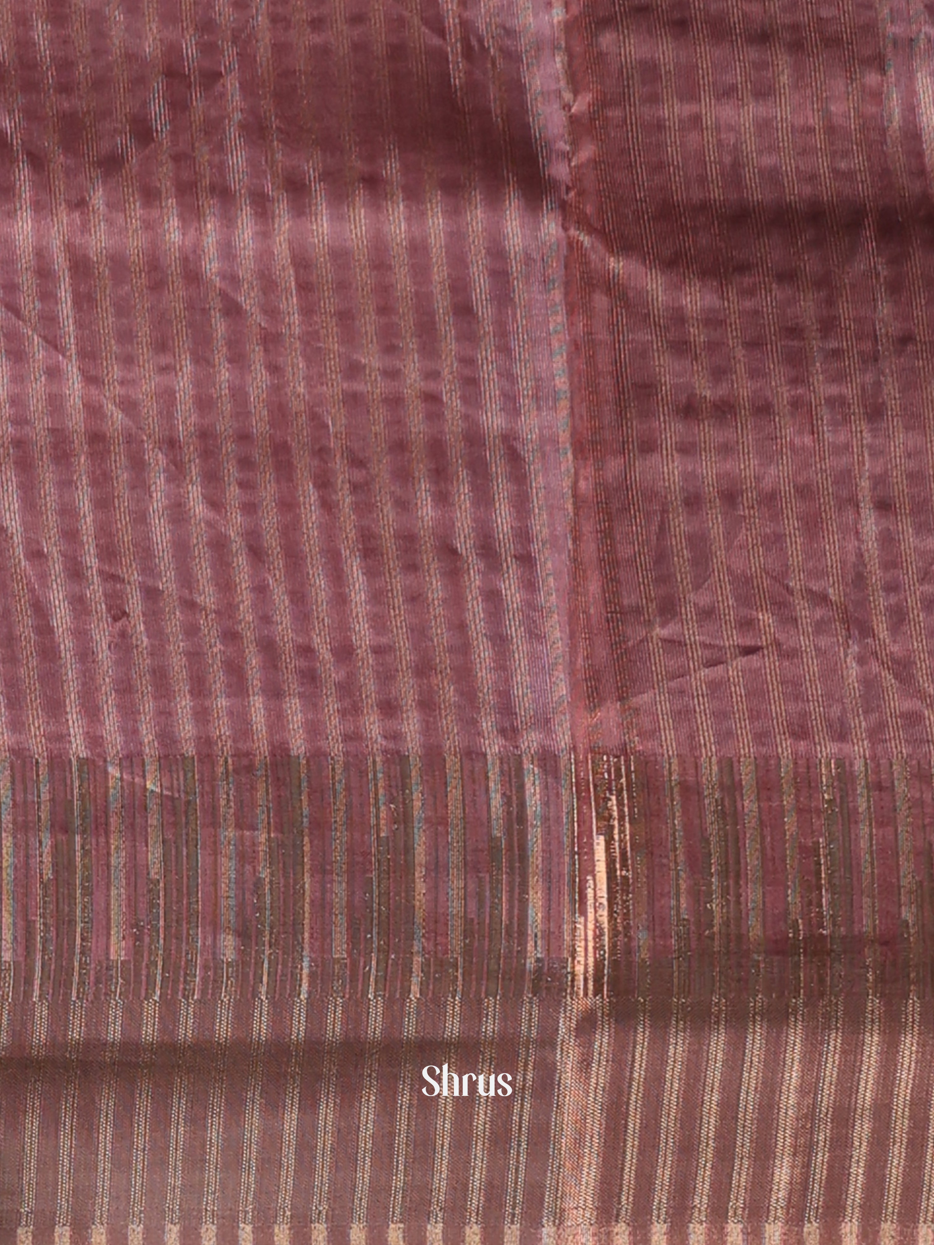 Purple- Semi Tussar Saree - Shop on Shrus.com