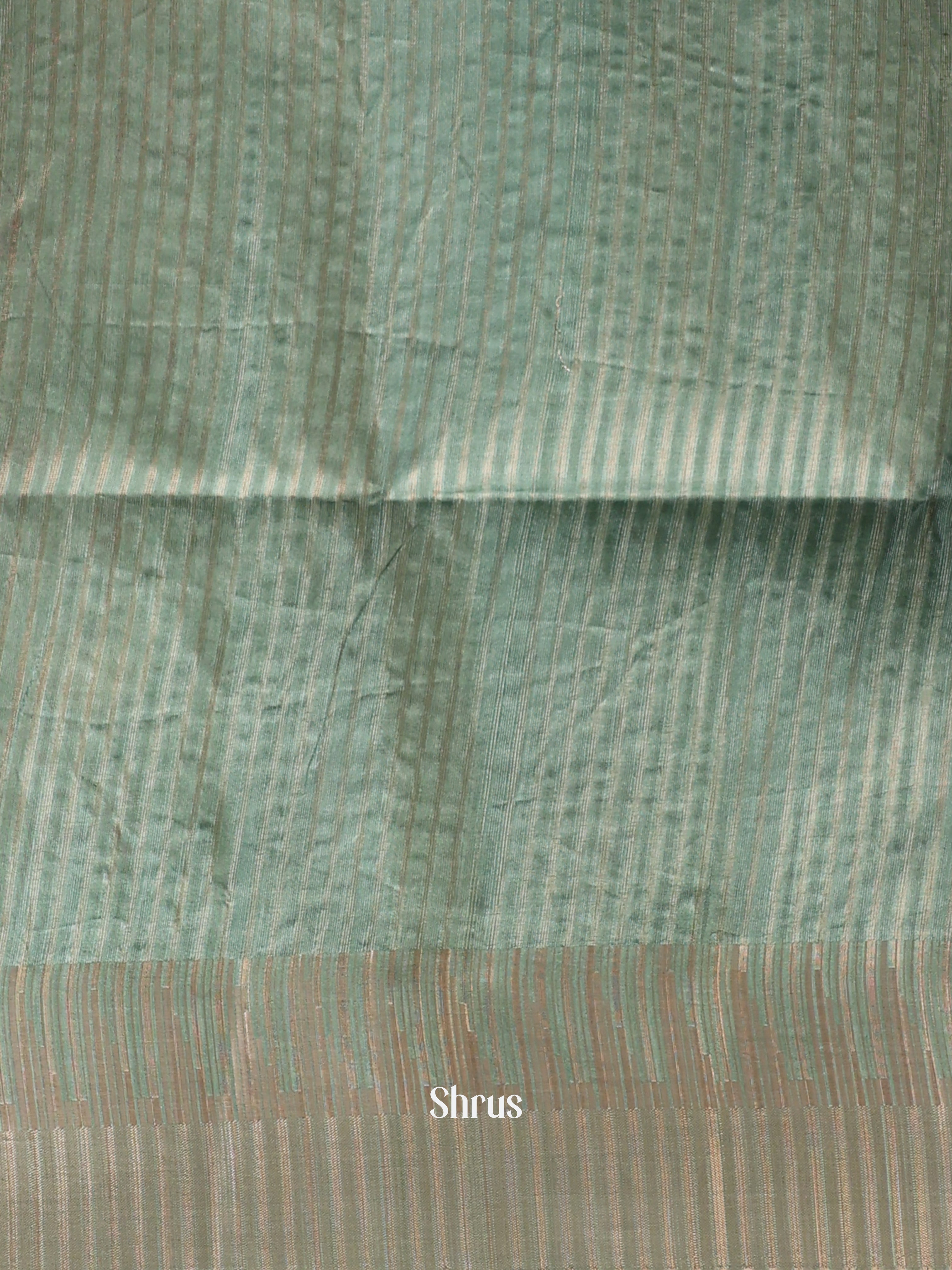 Green - Semi Tussar Saree - Shop on Shrus.com