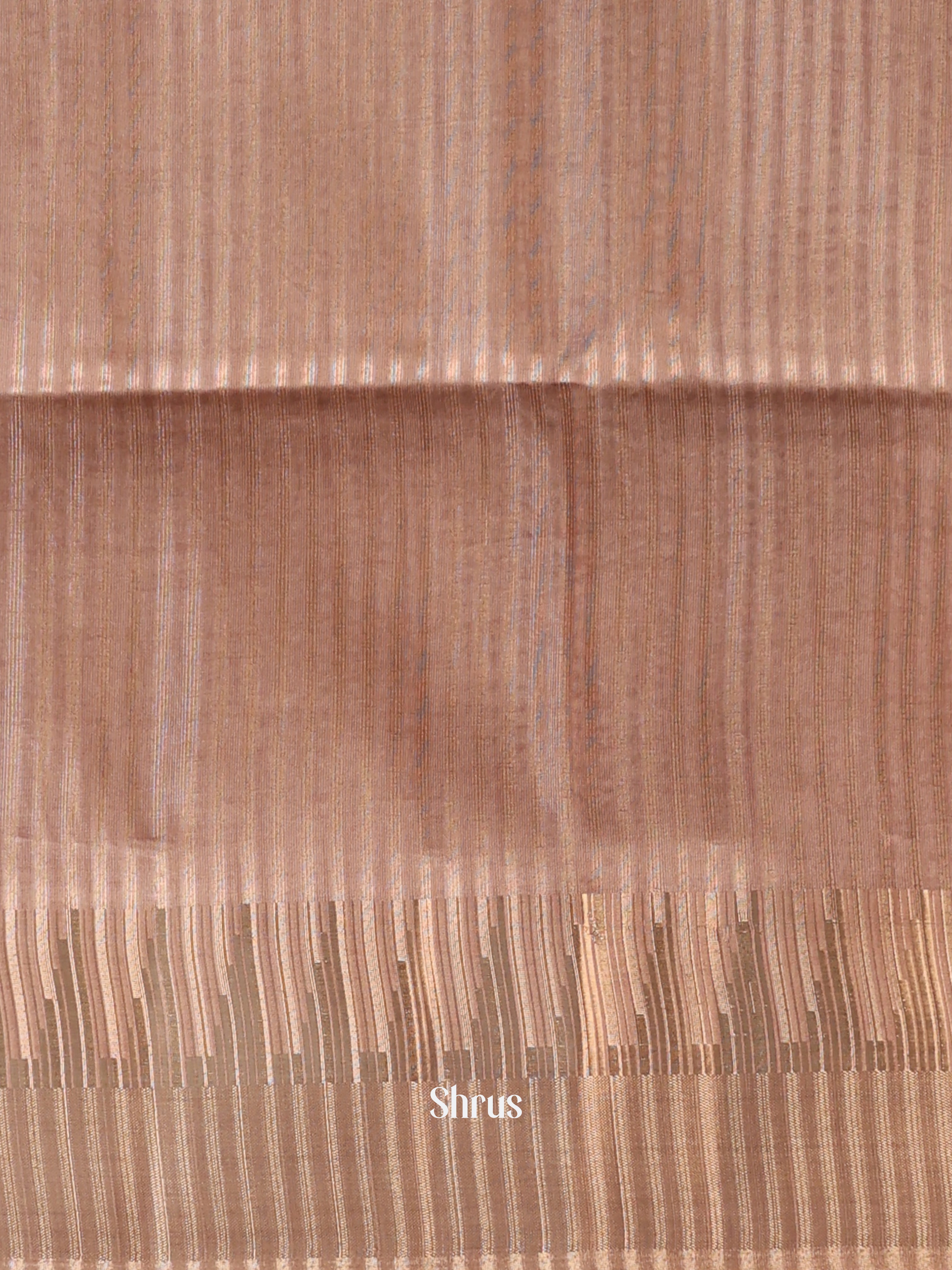 Dusty Brown & Brown - Semi Tussar Saree - Shop on Shrus.com