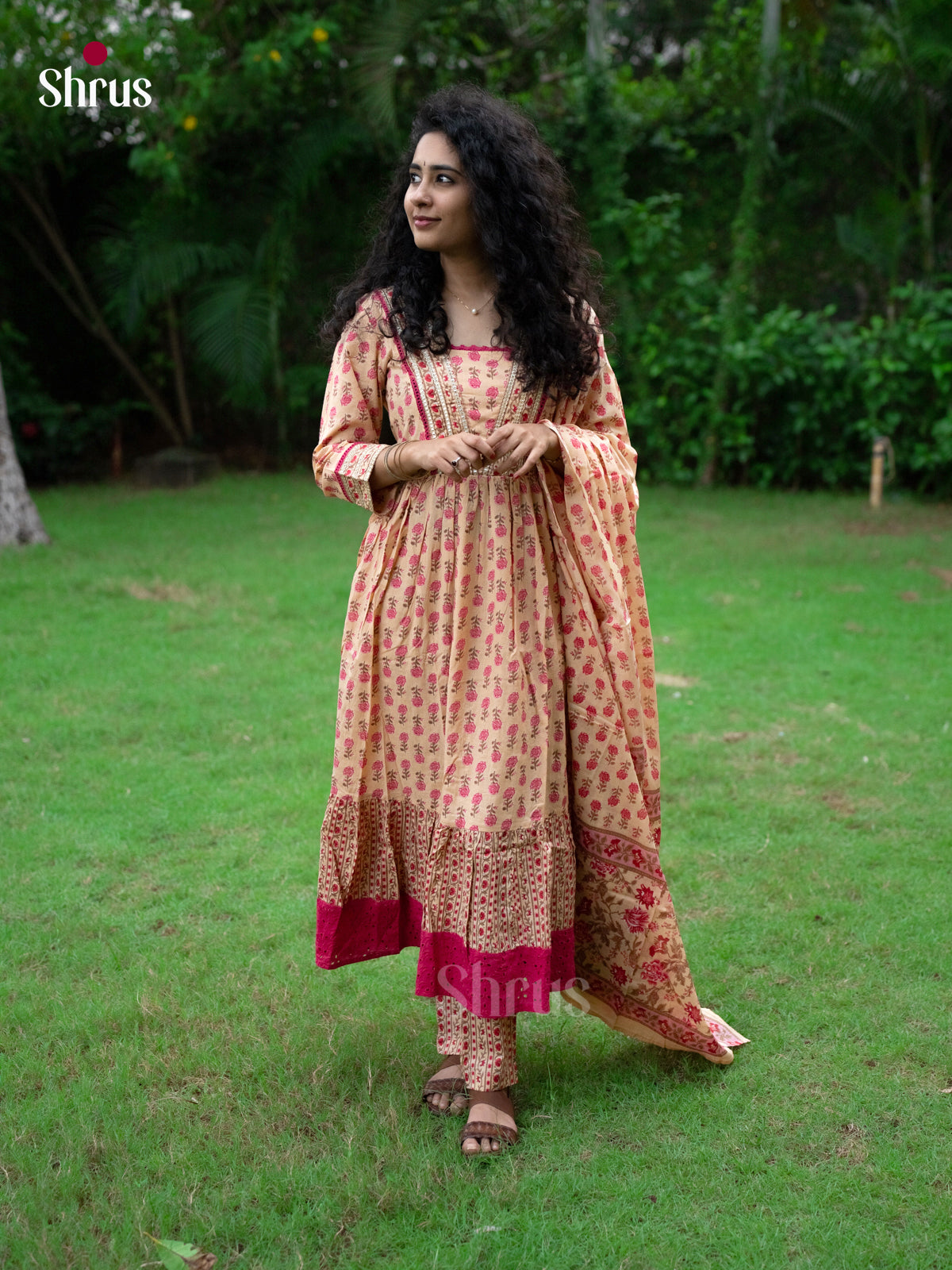 Beige & Pink - Readymade Suits - Shop on Shrus.com
