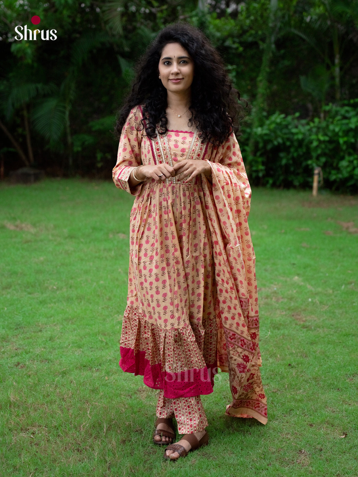 Beige & Pink - Readymade Suits - Shop on Shrus.com