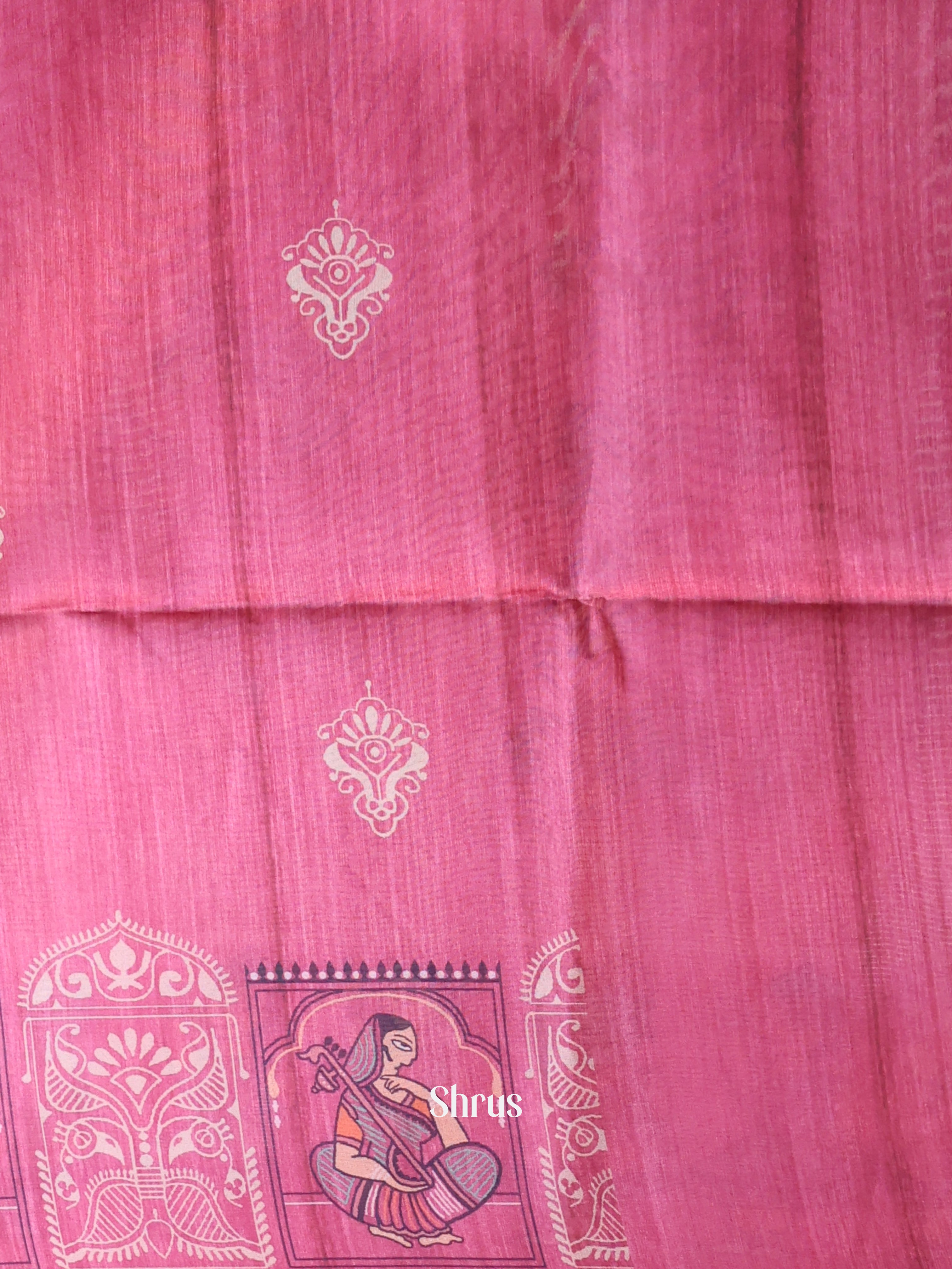 Pink - Champa semitussar Saree - Shop on Shrus.com