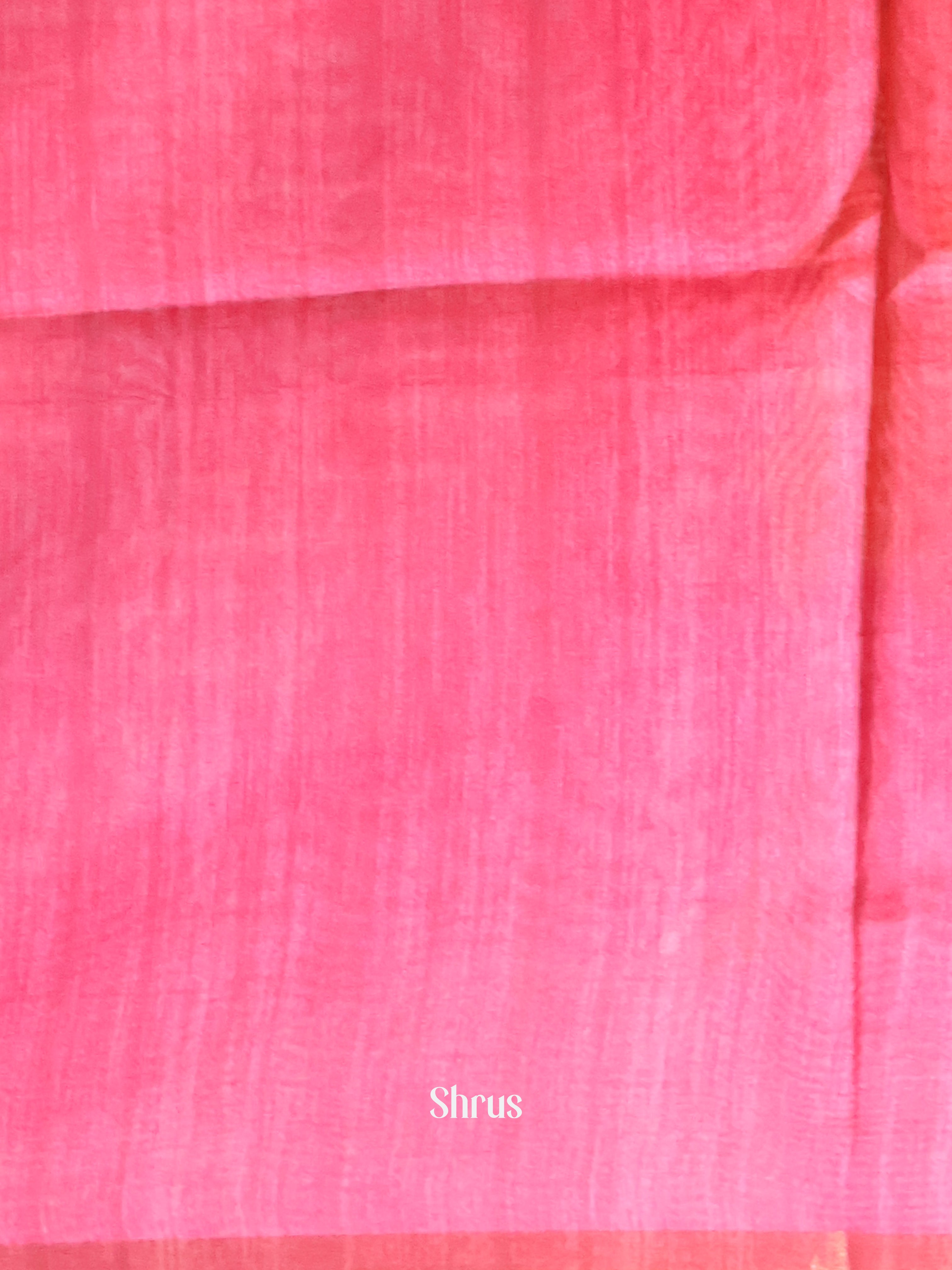 Mustard & Pink- Champa semitussar Saree - Shop on Shrus.com