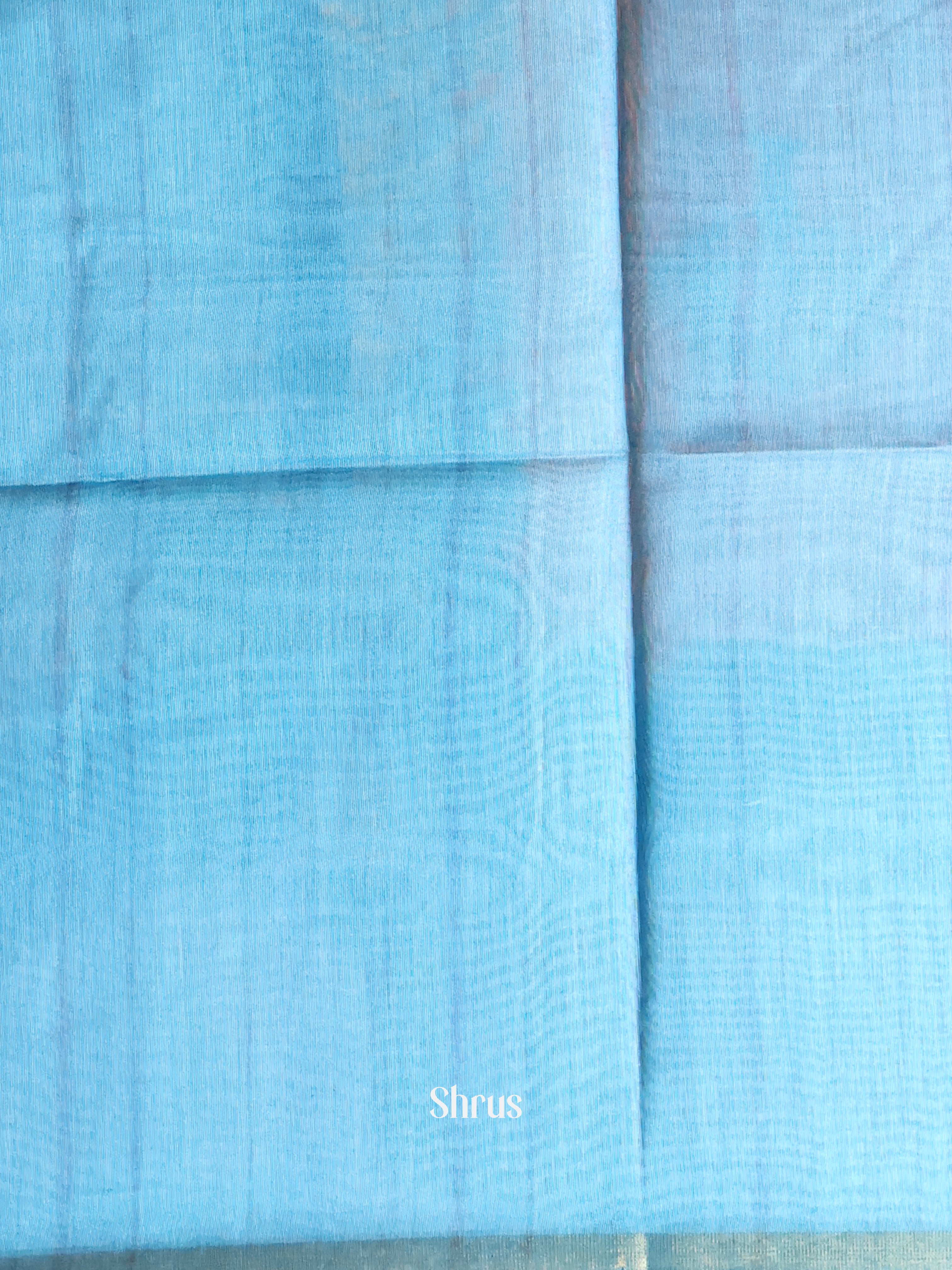Orange & Blue - Champa semitussar Saree - Shop on Shrus.com