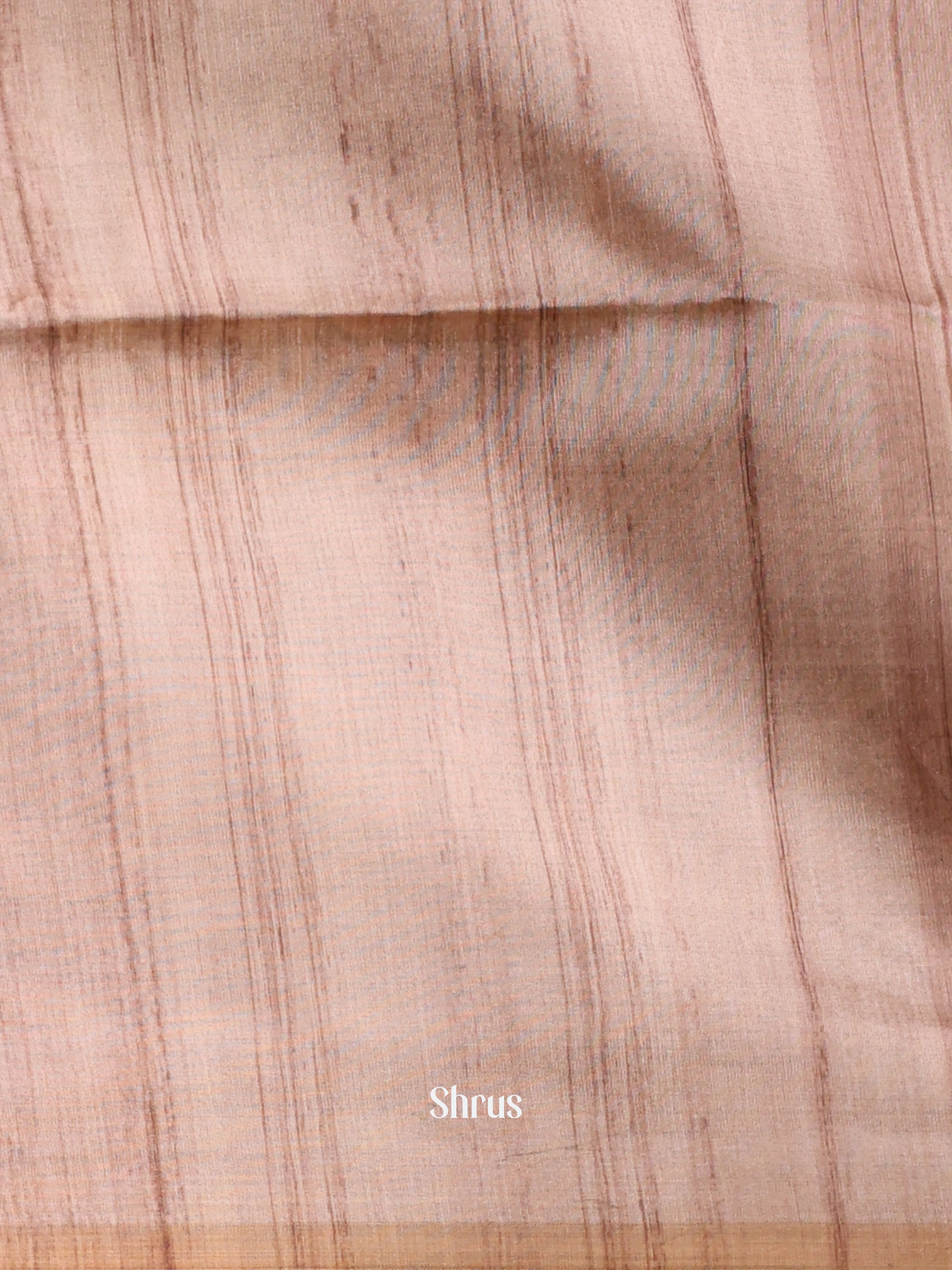 Brown & Peach- Champa semitussar Saree - Shop on Shrus.com