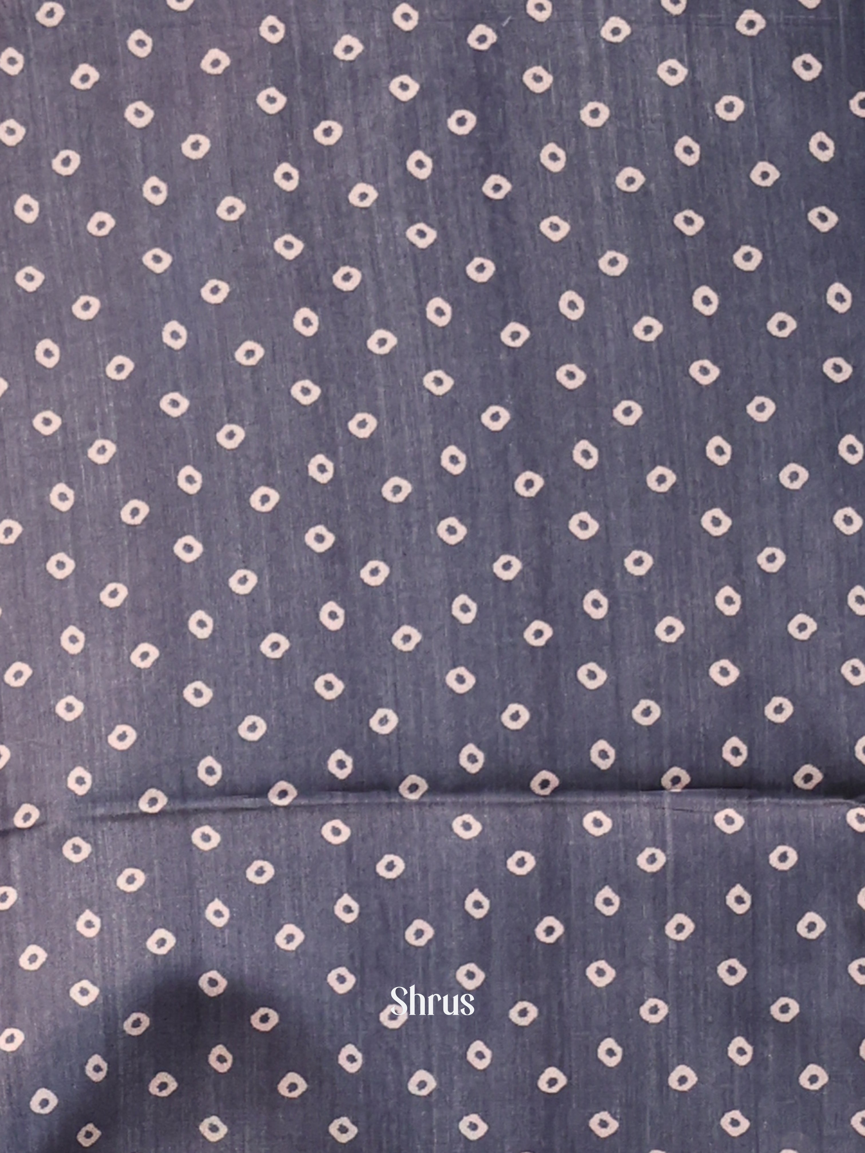 Blue & Black- Champa semitussar Saree - Shop on Shrus.com