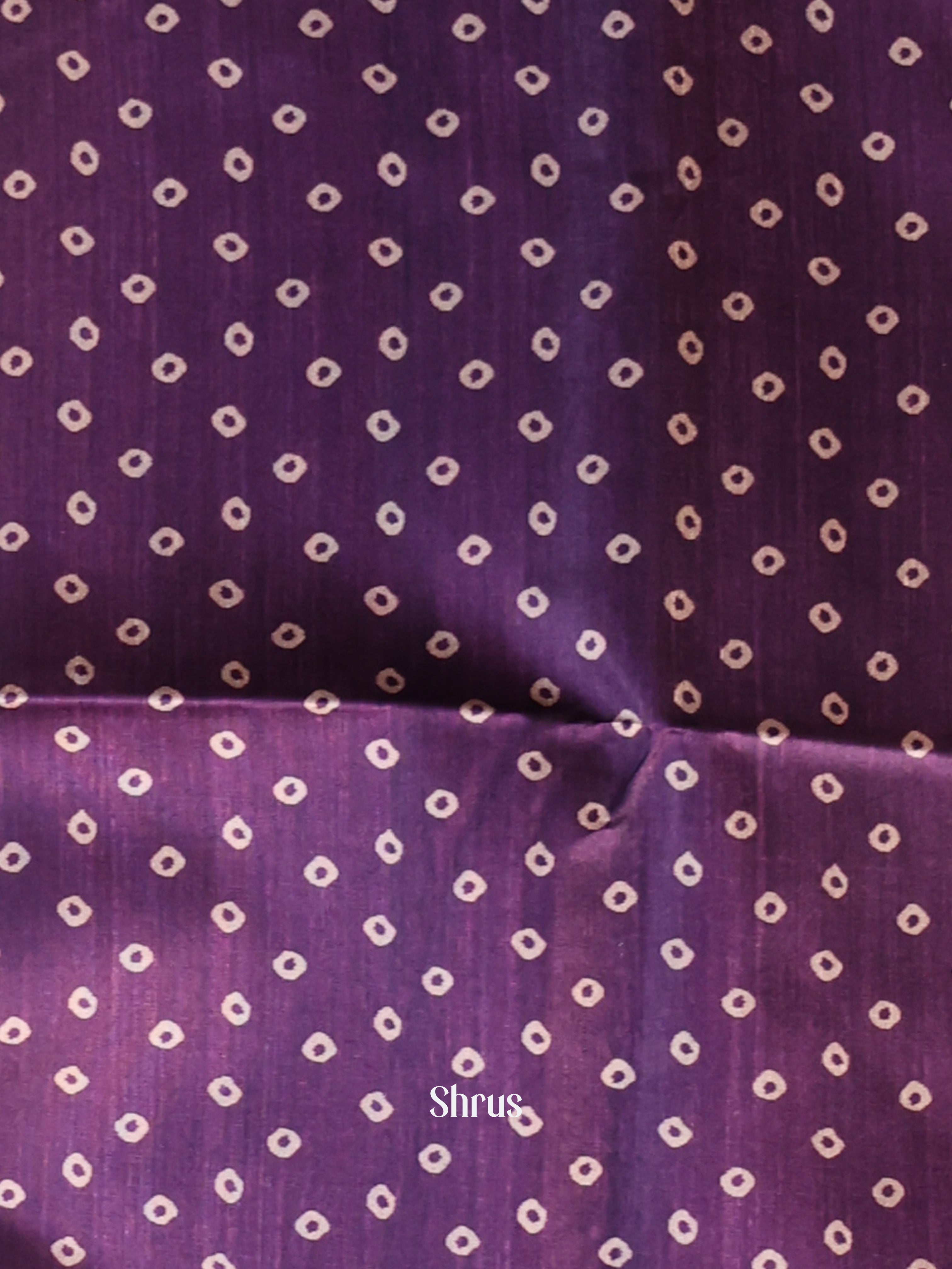 Grey & Purple - Champa semitussar Saree - Shop on Shrus.com