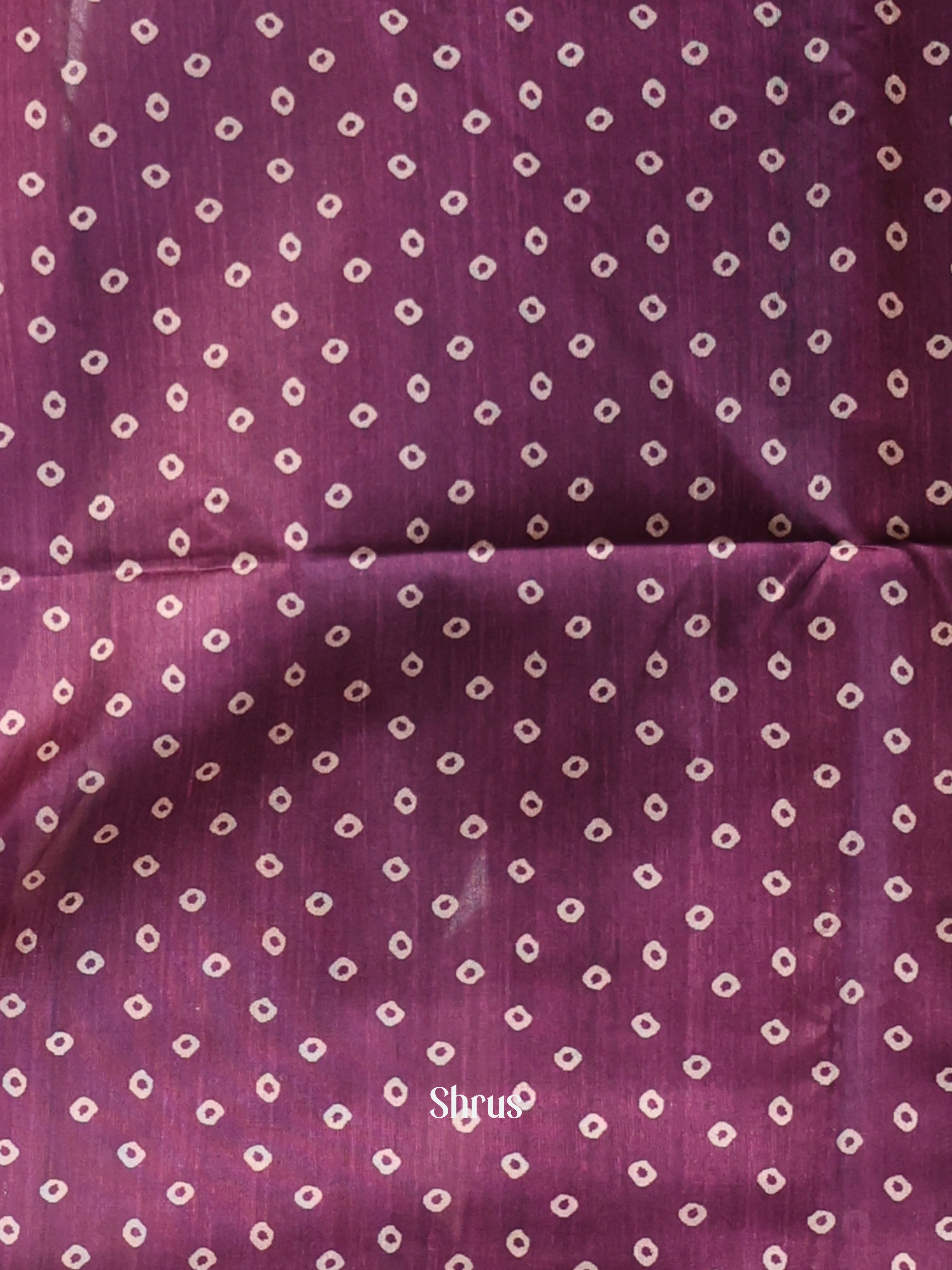 Blue & Purple- Champa semitussar Saree - Shop on Shrus.com