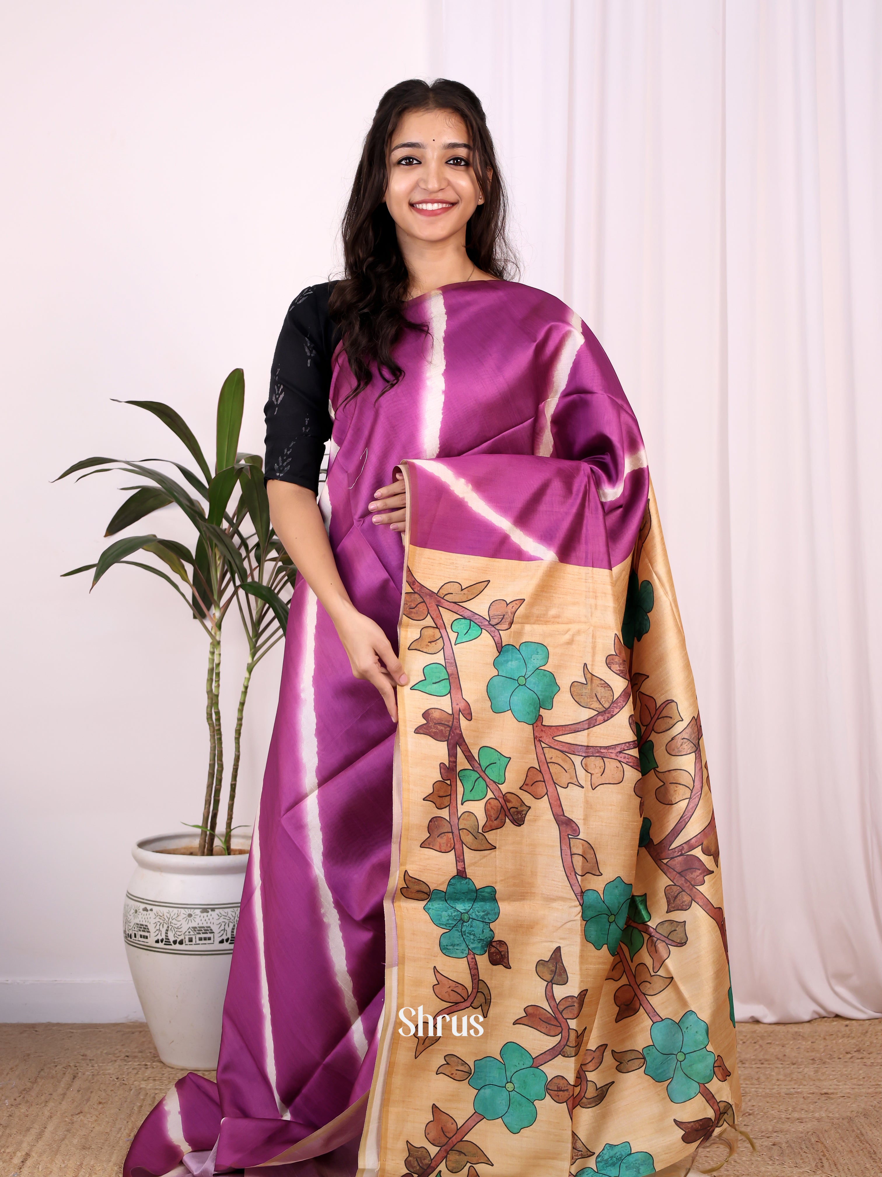 CJS25273 - Champa semitussar Saree - Shop on Shrus.com