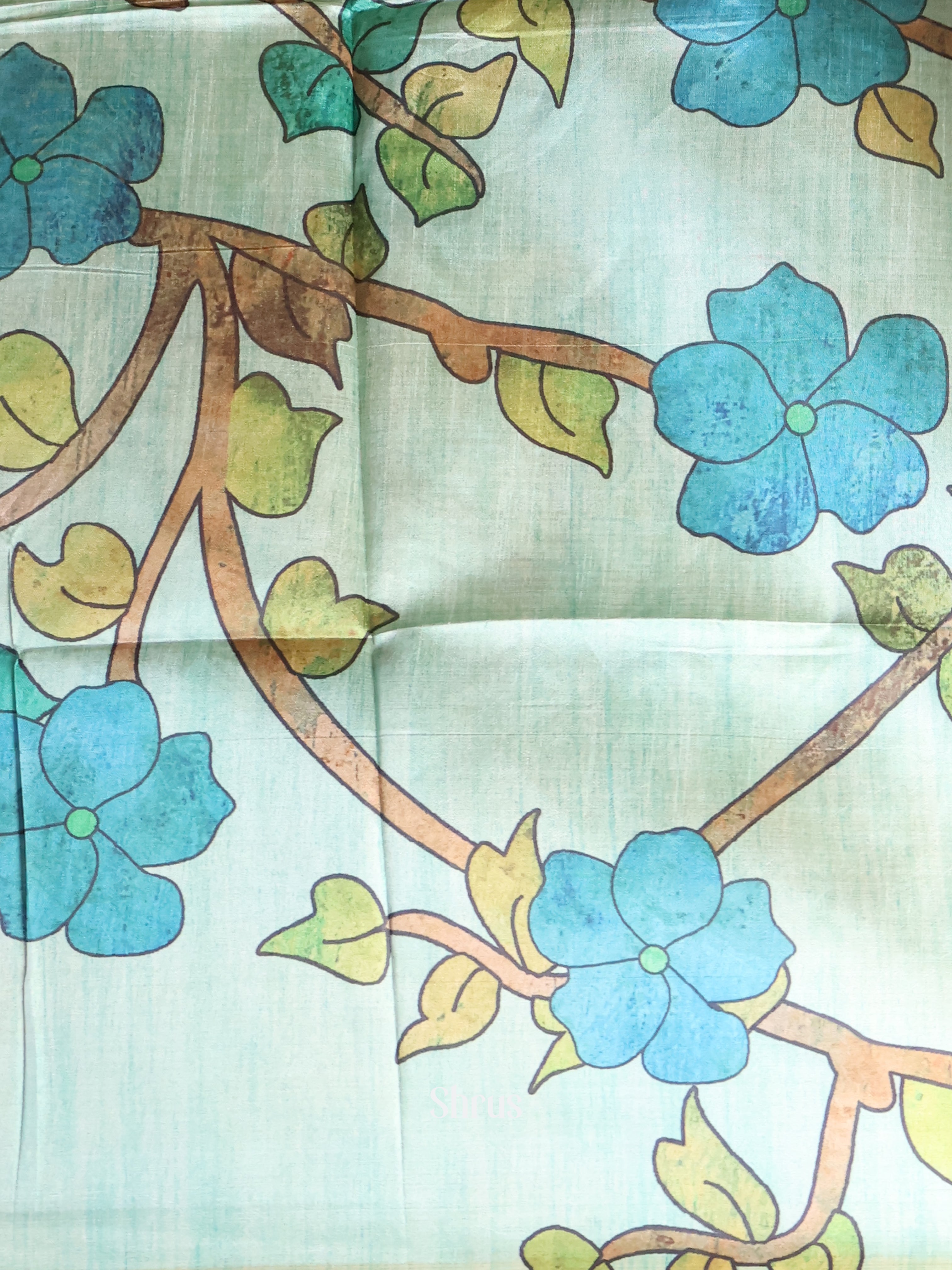Red & Green - Champa semitussar Saree - Shop on Shrus.com