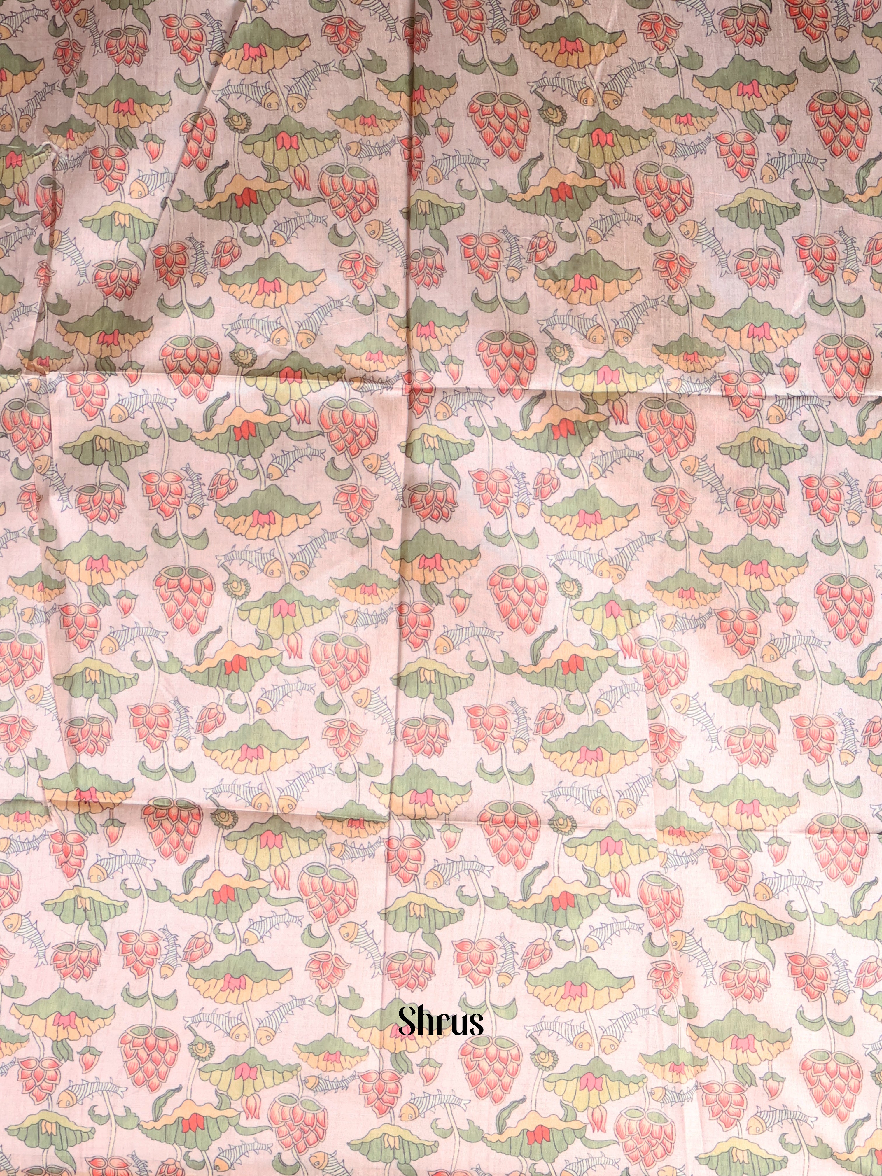 Brown & Cream - Champa semitussar Saree - Shop on Shrus.com