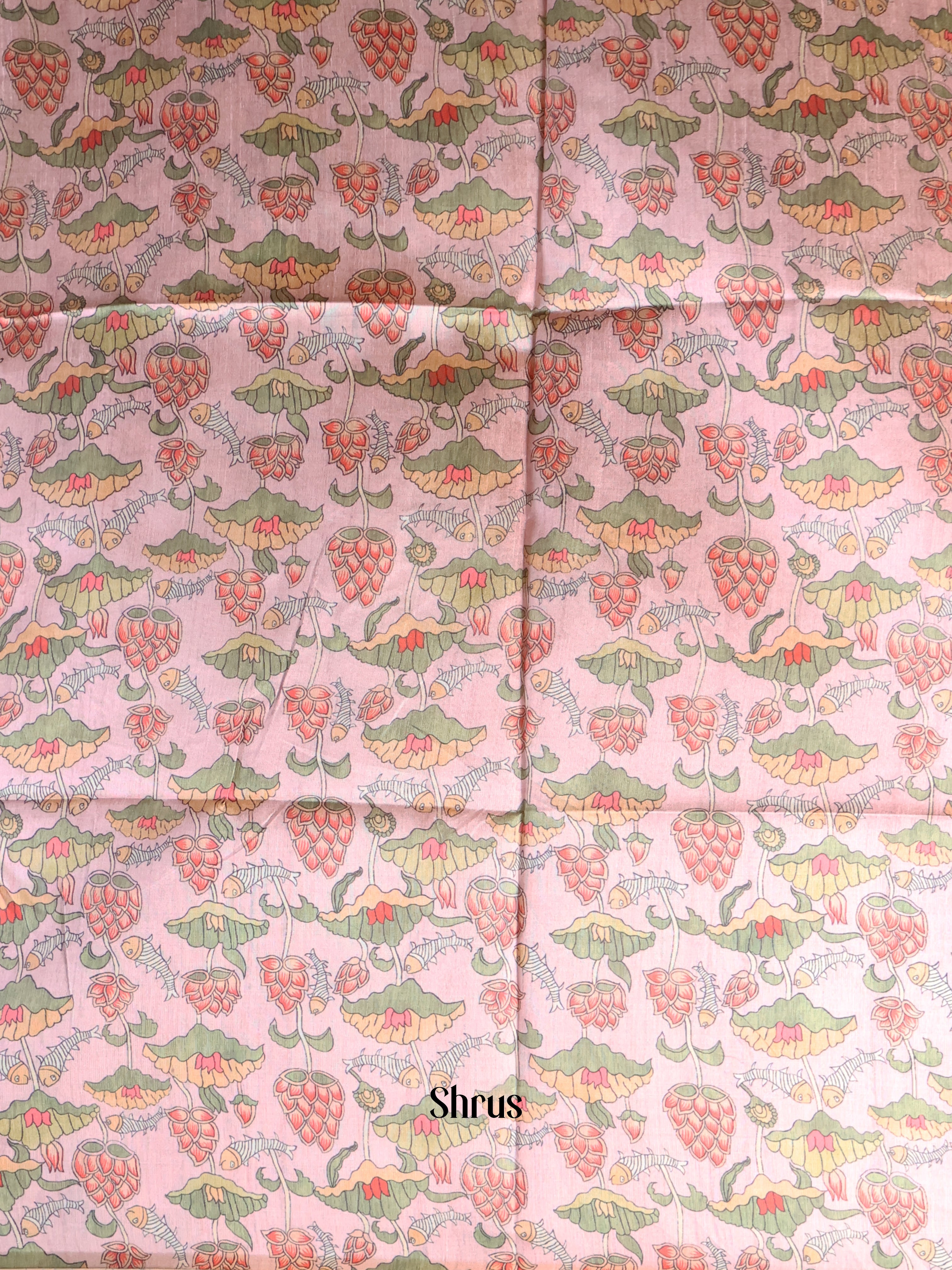Maroon & Pink - Champa semitussar Saree - Shop on Shrus.com