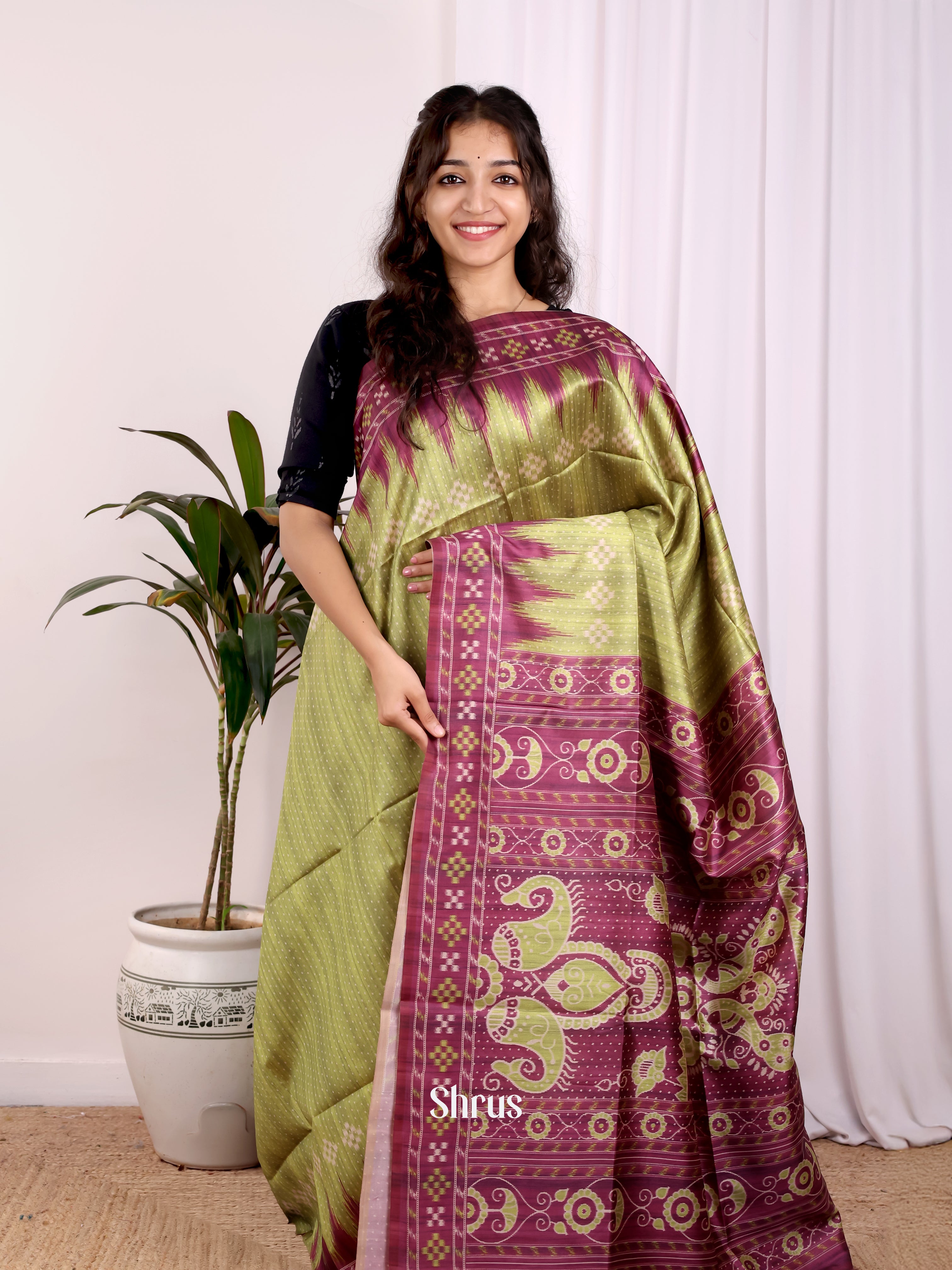 CJS25292 - Champa semitussar Saree - Shop on Shrus.com