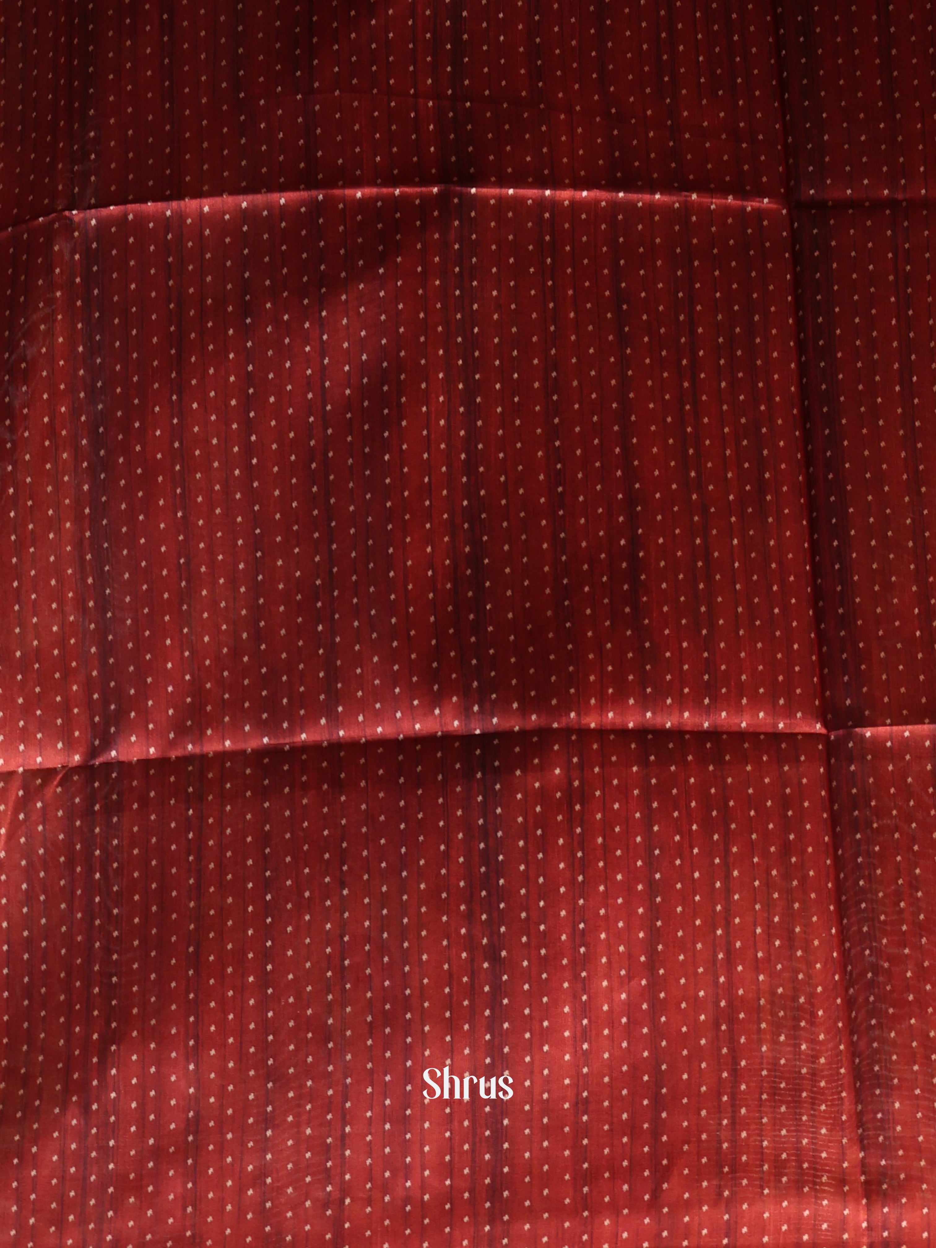 Brown & Maroon- Champa semitussar Saree - Shop on Shrus.com