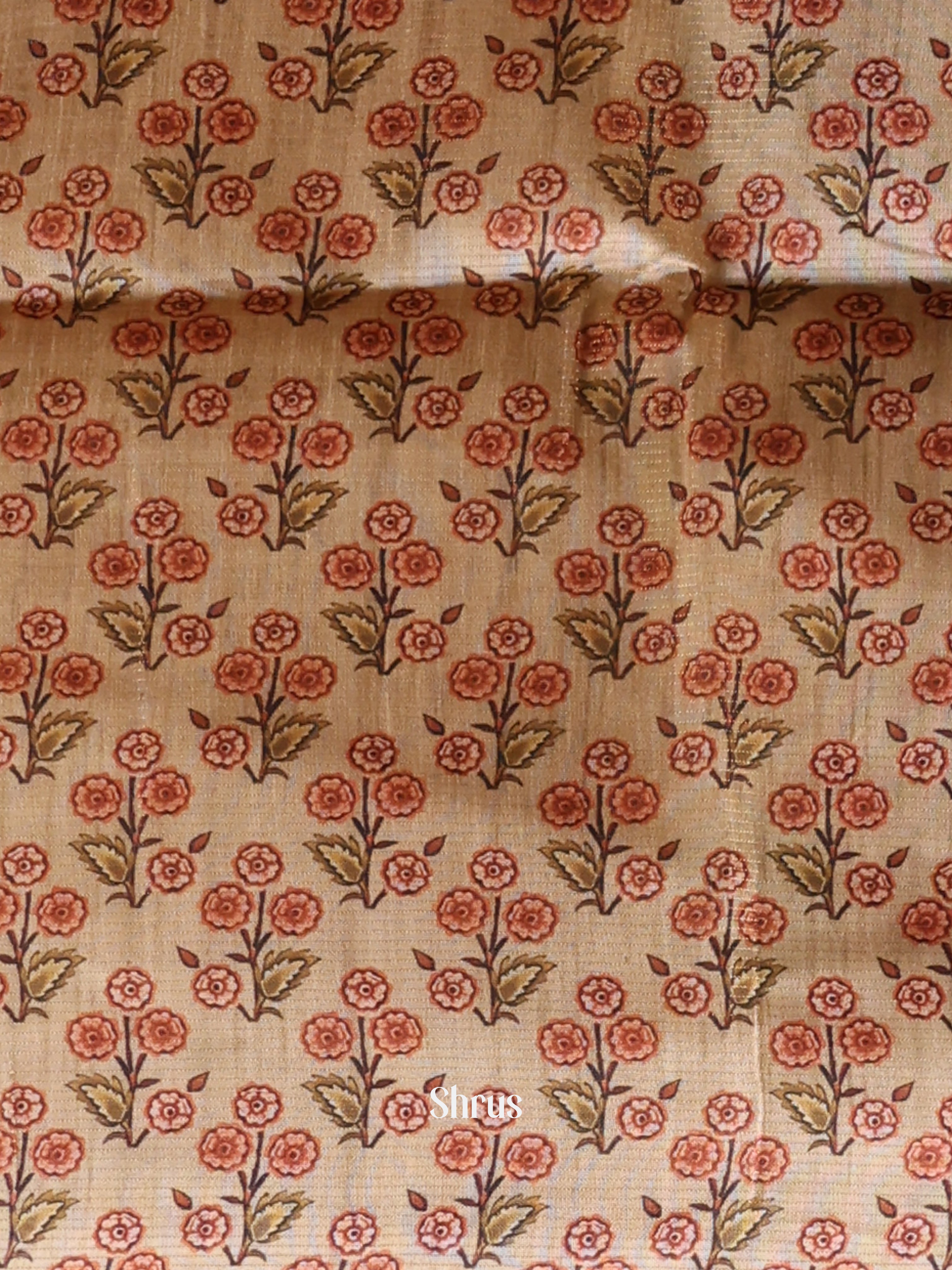 Lite Brown & Beige - Champa semitussar Saree - Shop on Shrus.com