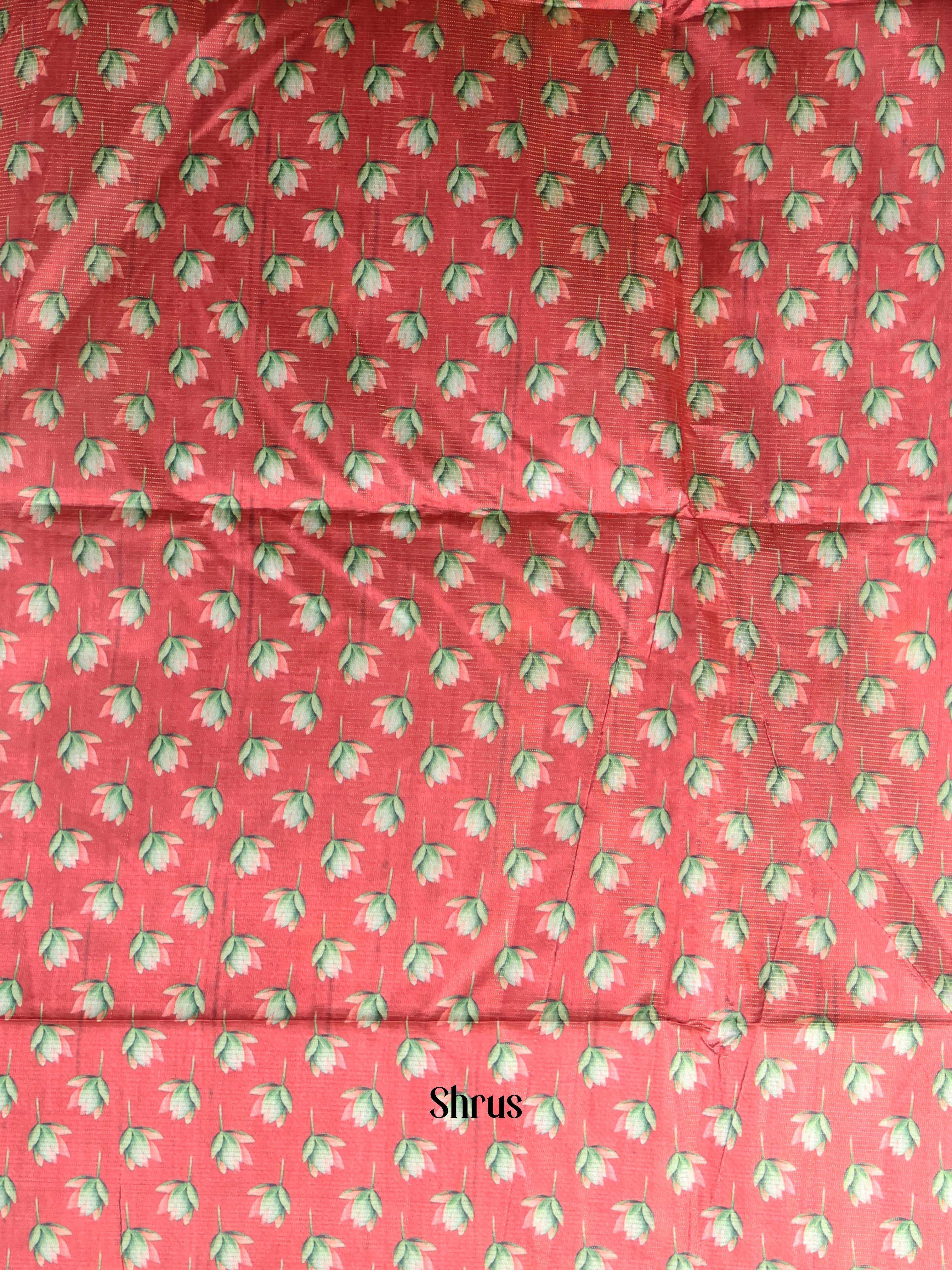 Blue & Red- Champa semitussar Saree - Shop on Shrus.com