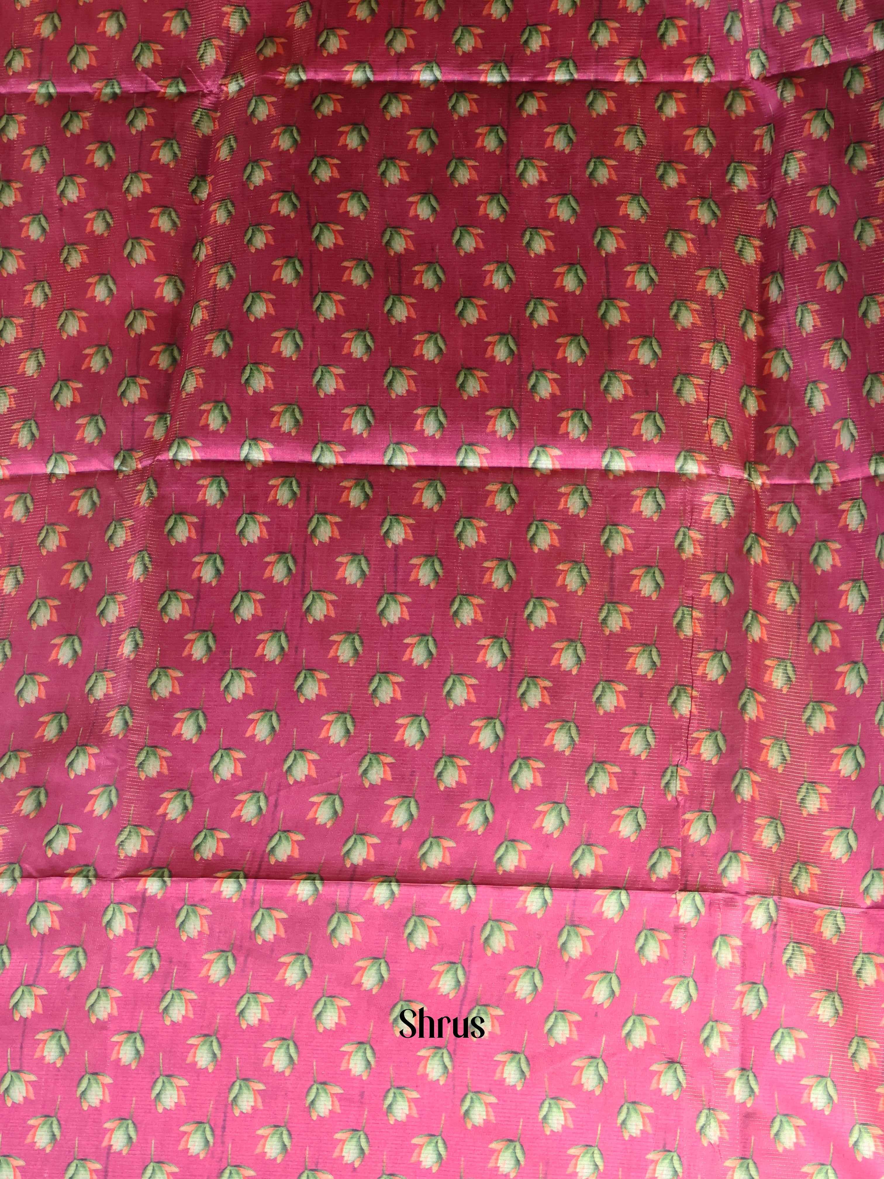 Green & Maroon - Champa semitussar Saree - Shop on Shrus.com