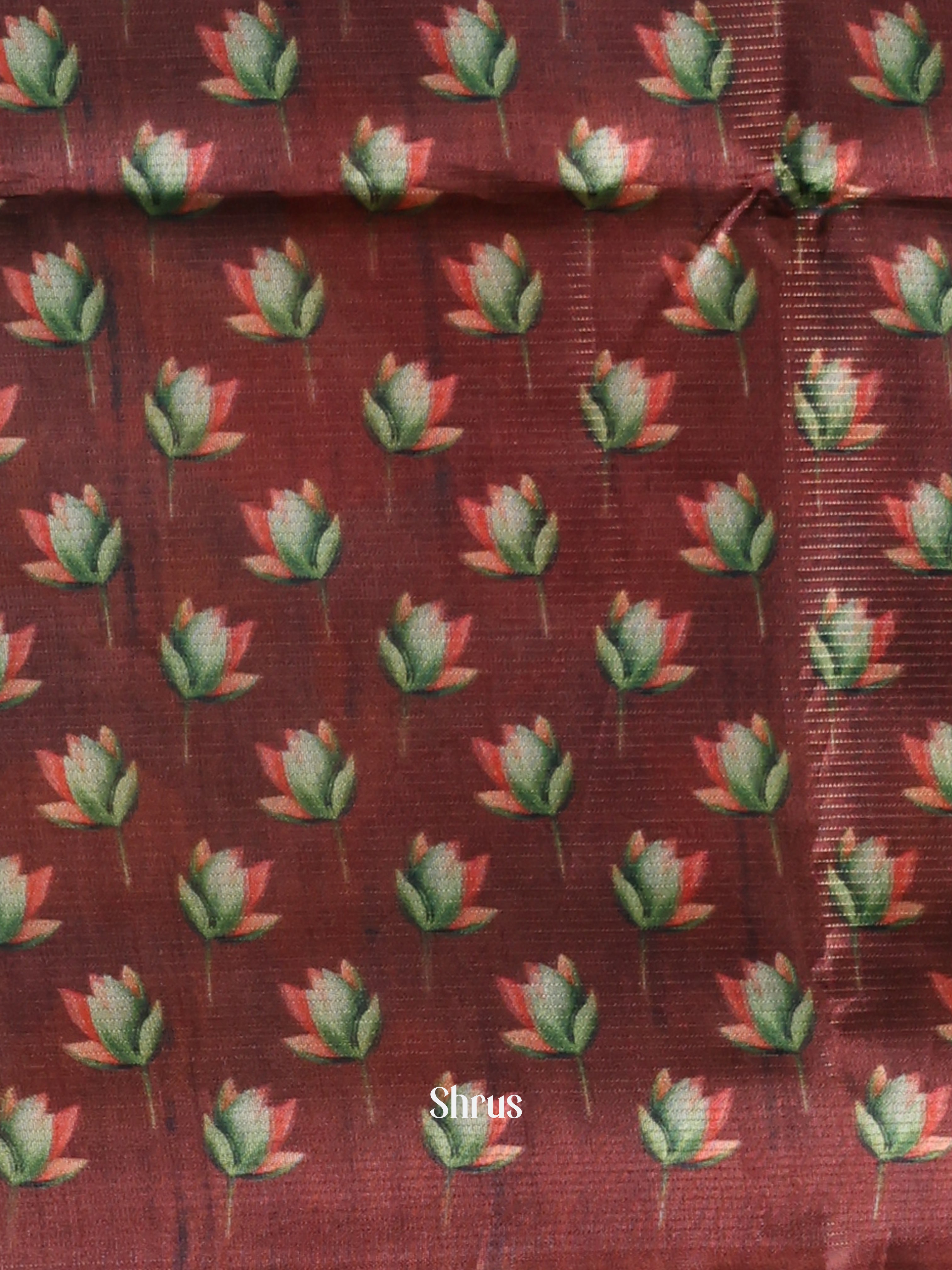 Blue & Brown - Champa semitussar Saree - Shop on Shrus.com