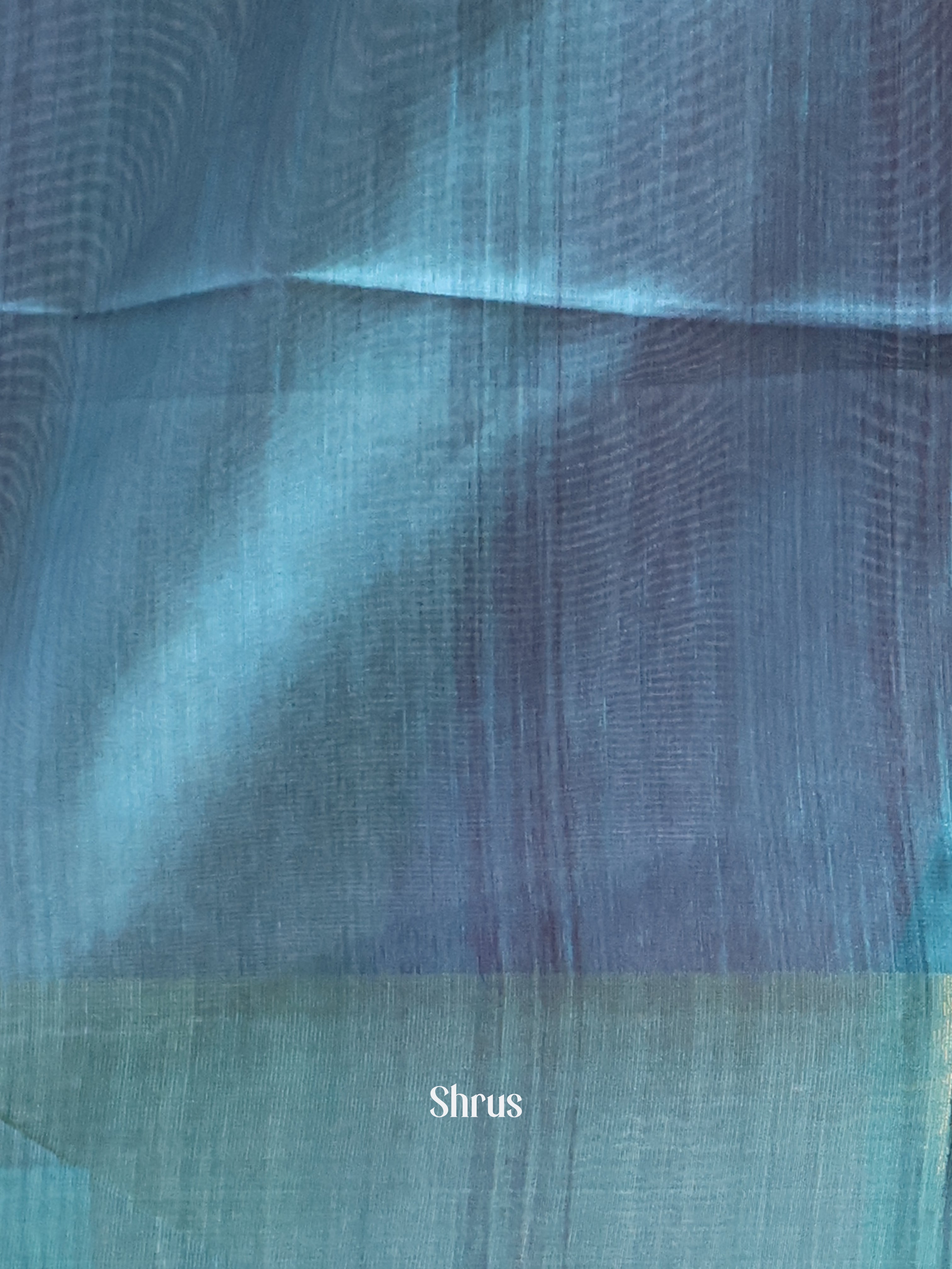 Cream & Blue - Champa semitussar Saree - Shop on Shrus.com