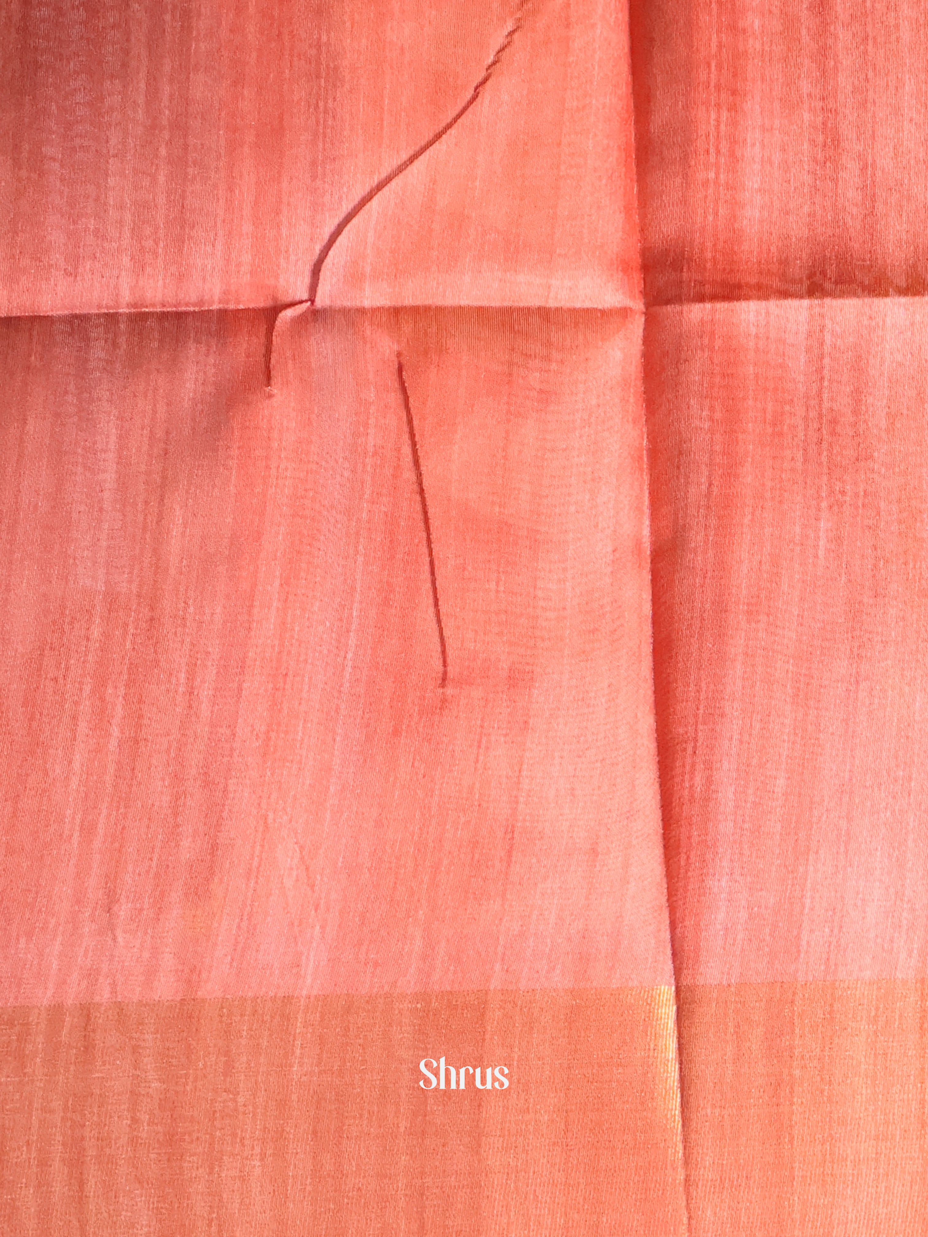 Green & Red - Champa semitussar Saree - Shop on Shrus.com