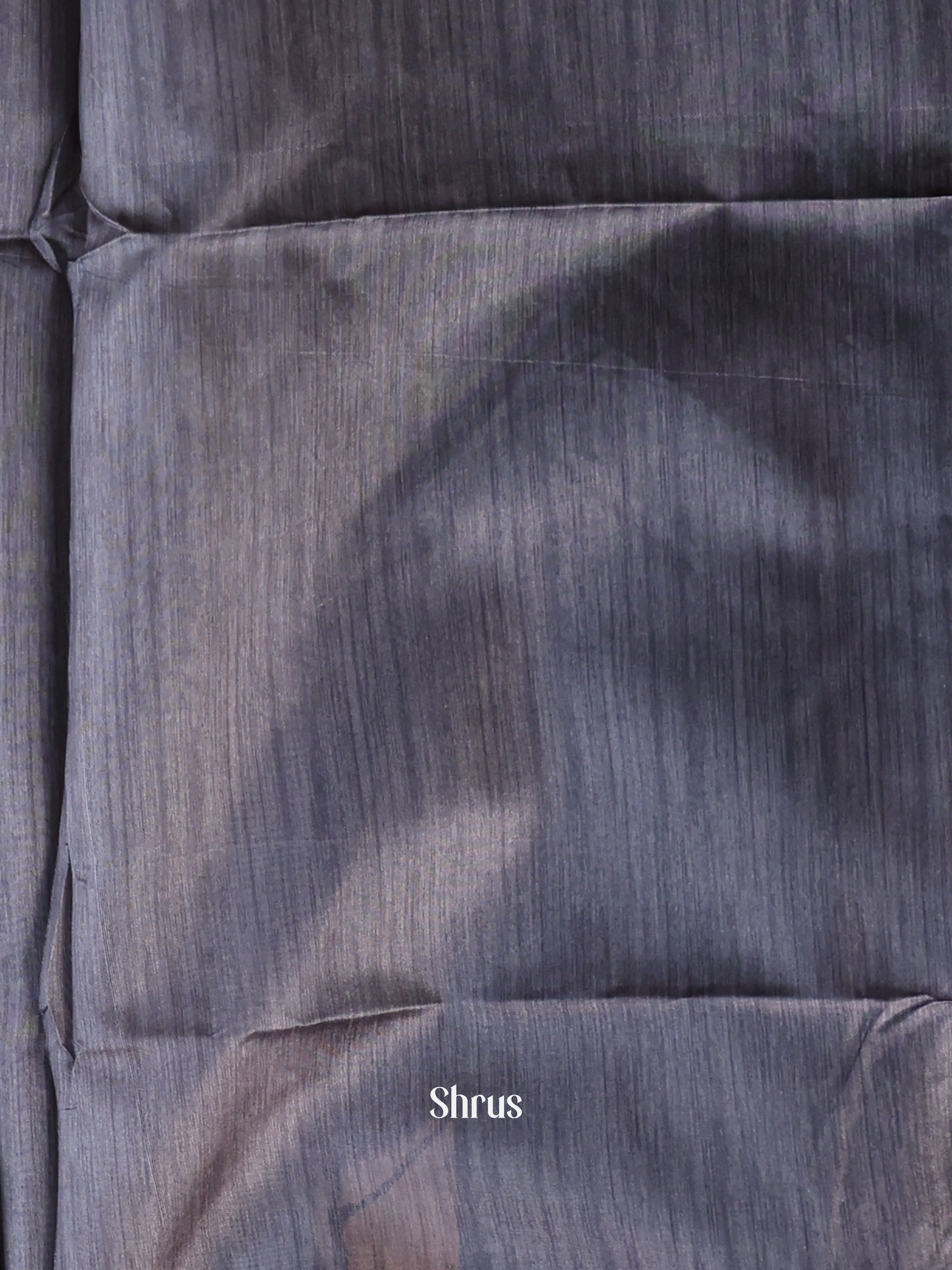 Cream & Black- Champa semitussar Saree - Shop on Shrus.com