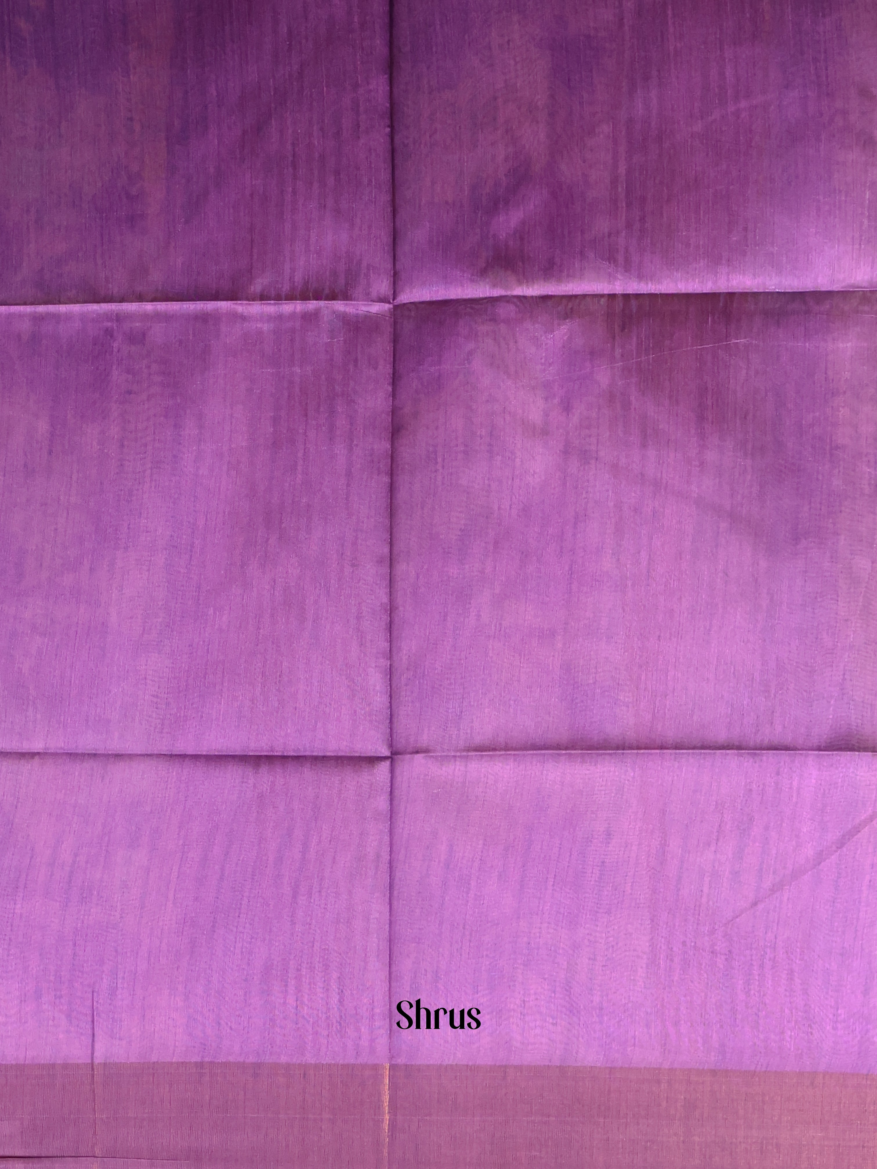 Cream & Purple- Champa semitussar Saree - Shop on Shrus.com