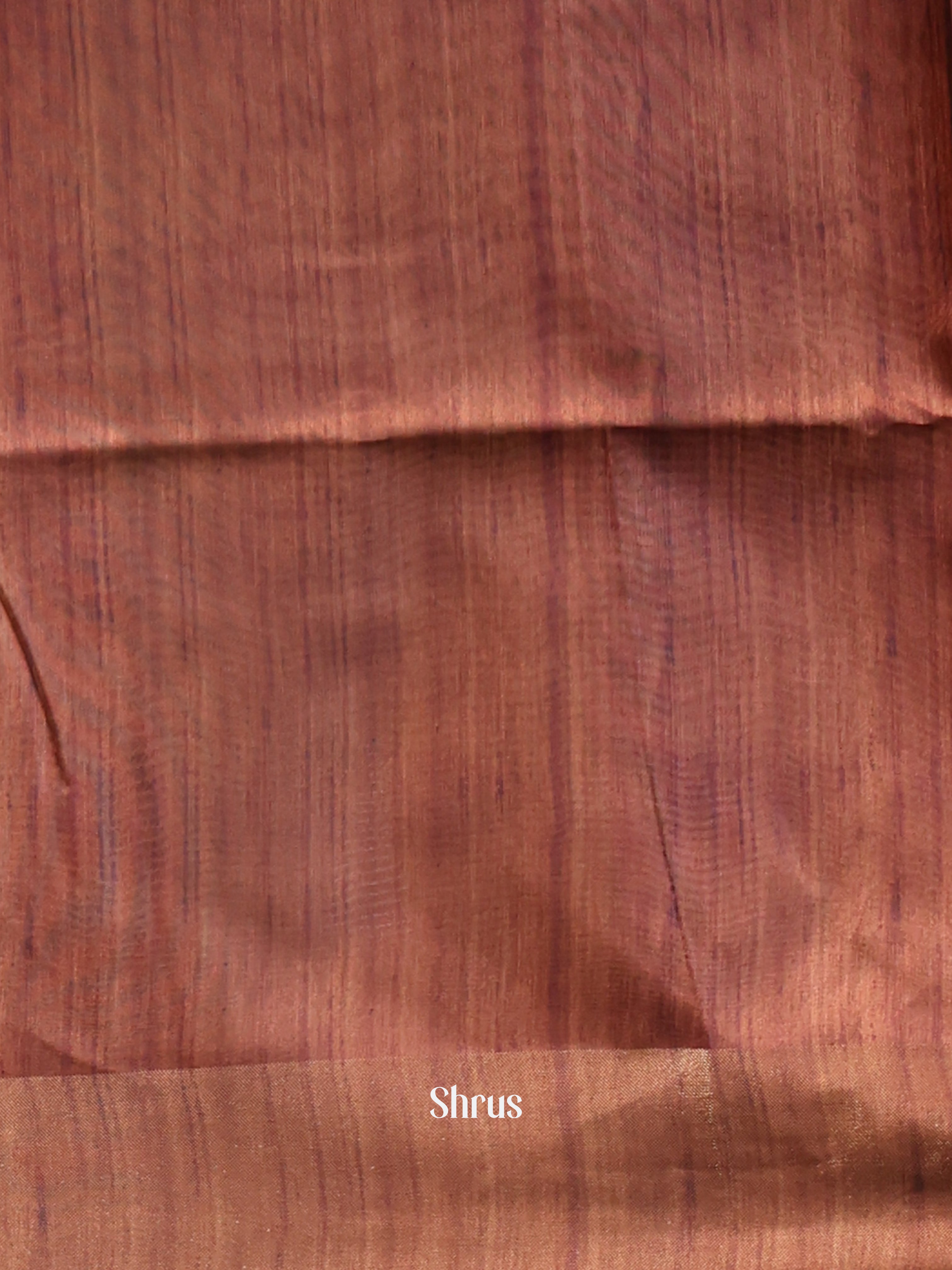 Beige & Brown- Champa semitussar Saree - Shop on Shrus.com
