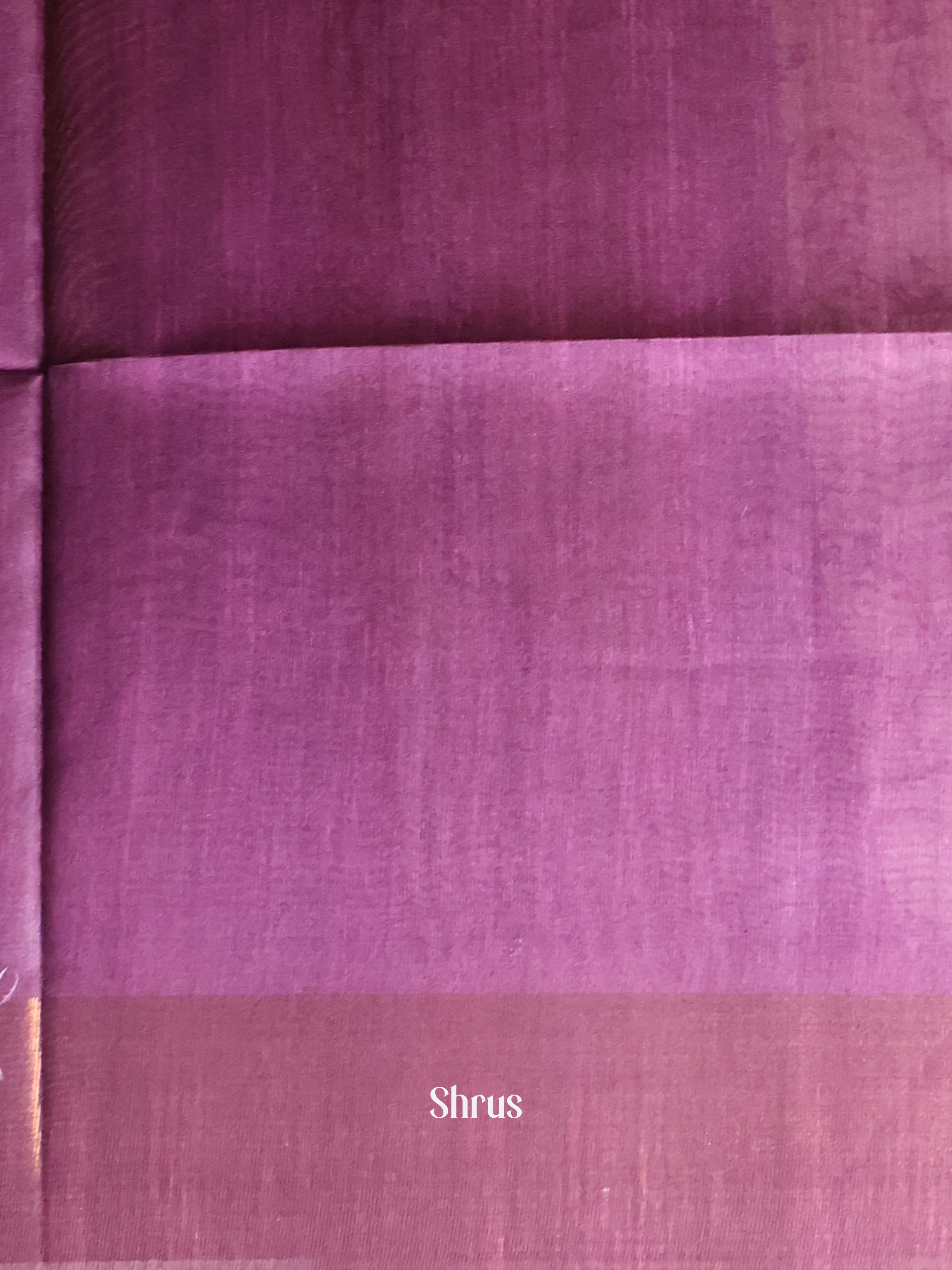 Cream & Purple - Champa semitussar Saree - Shop on Shrus.com