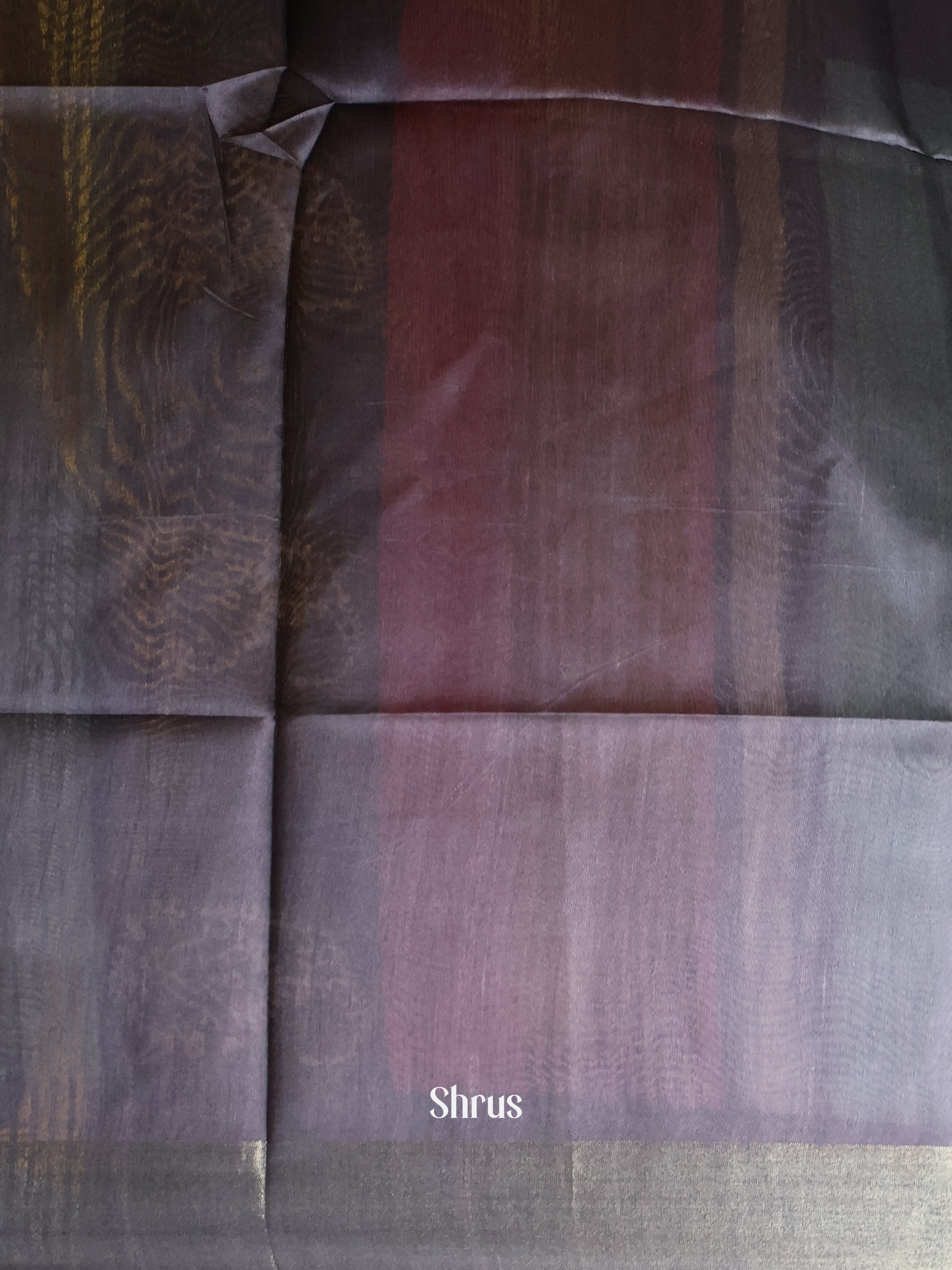 Teal Green & Black - Champa semitussar Saree - Shop on Shrus.com