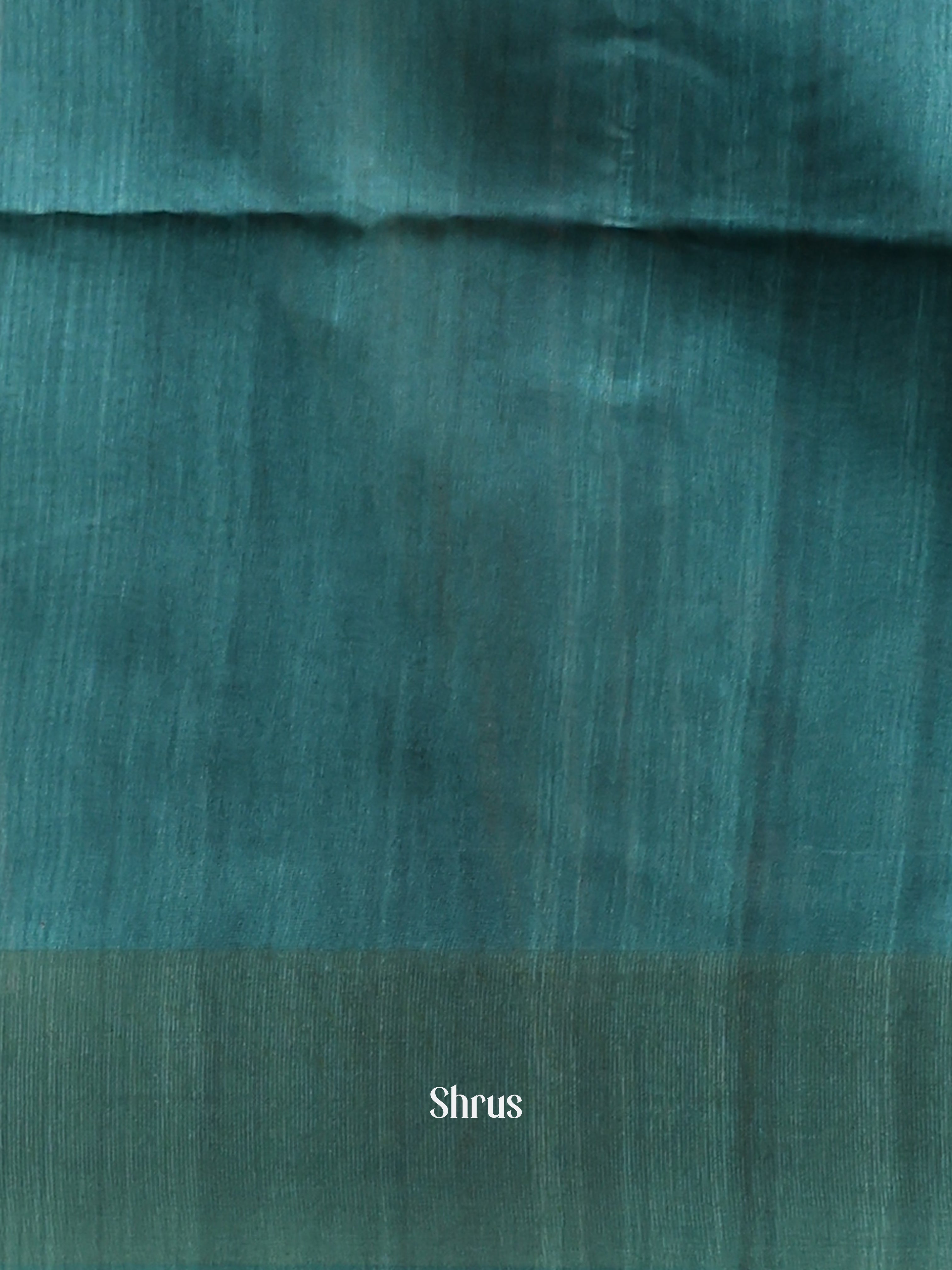 Cream & Green - Champa semitussar Saree - Shop on Shrus.com